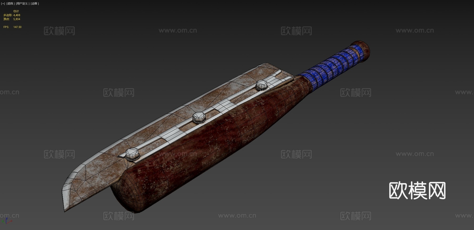 僵尸球棒su模型下载（渲染图4）