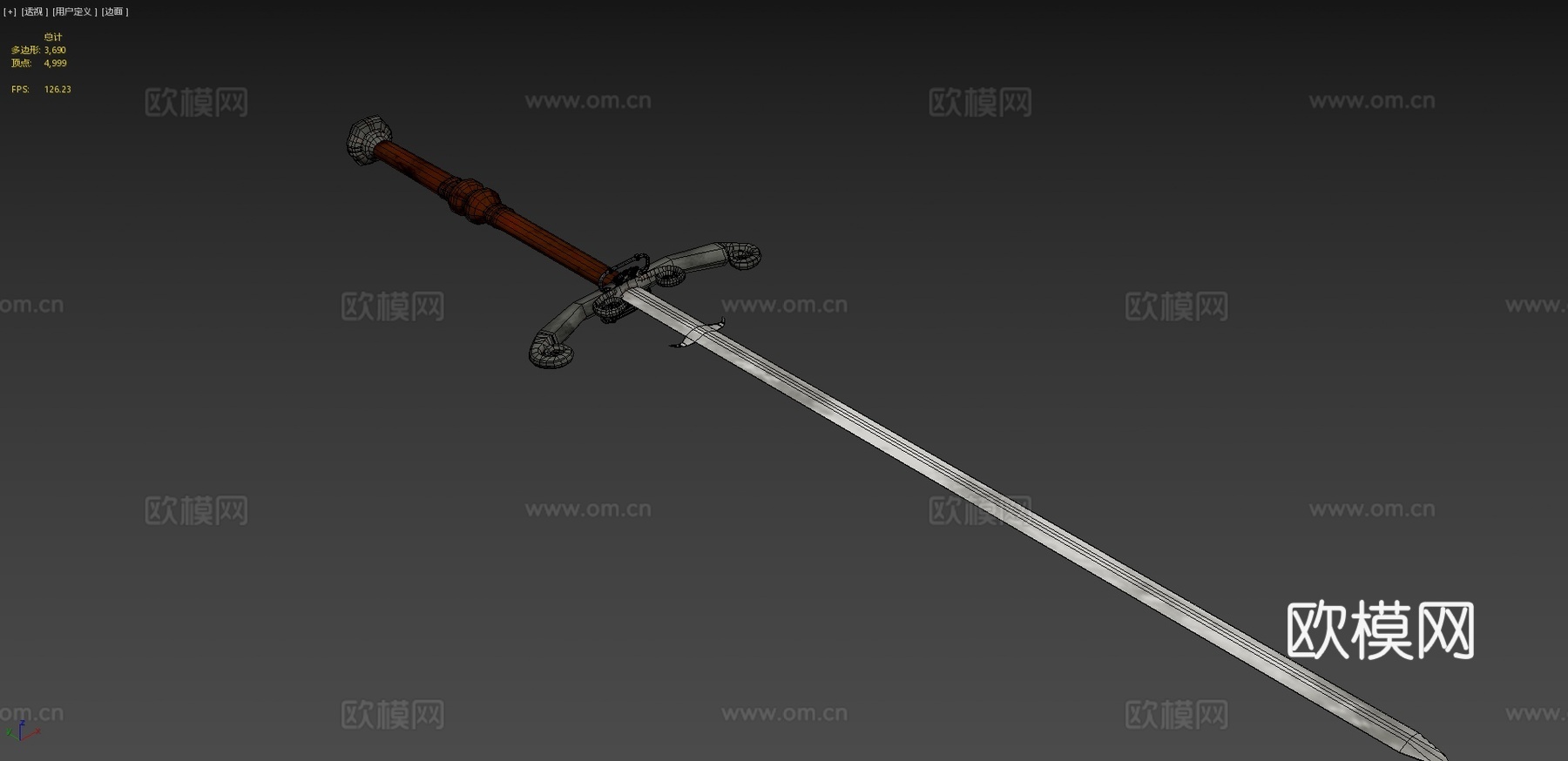 双手巨剑_PBR3d模型