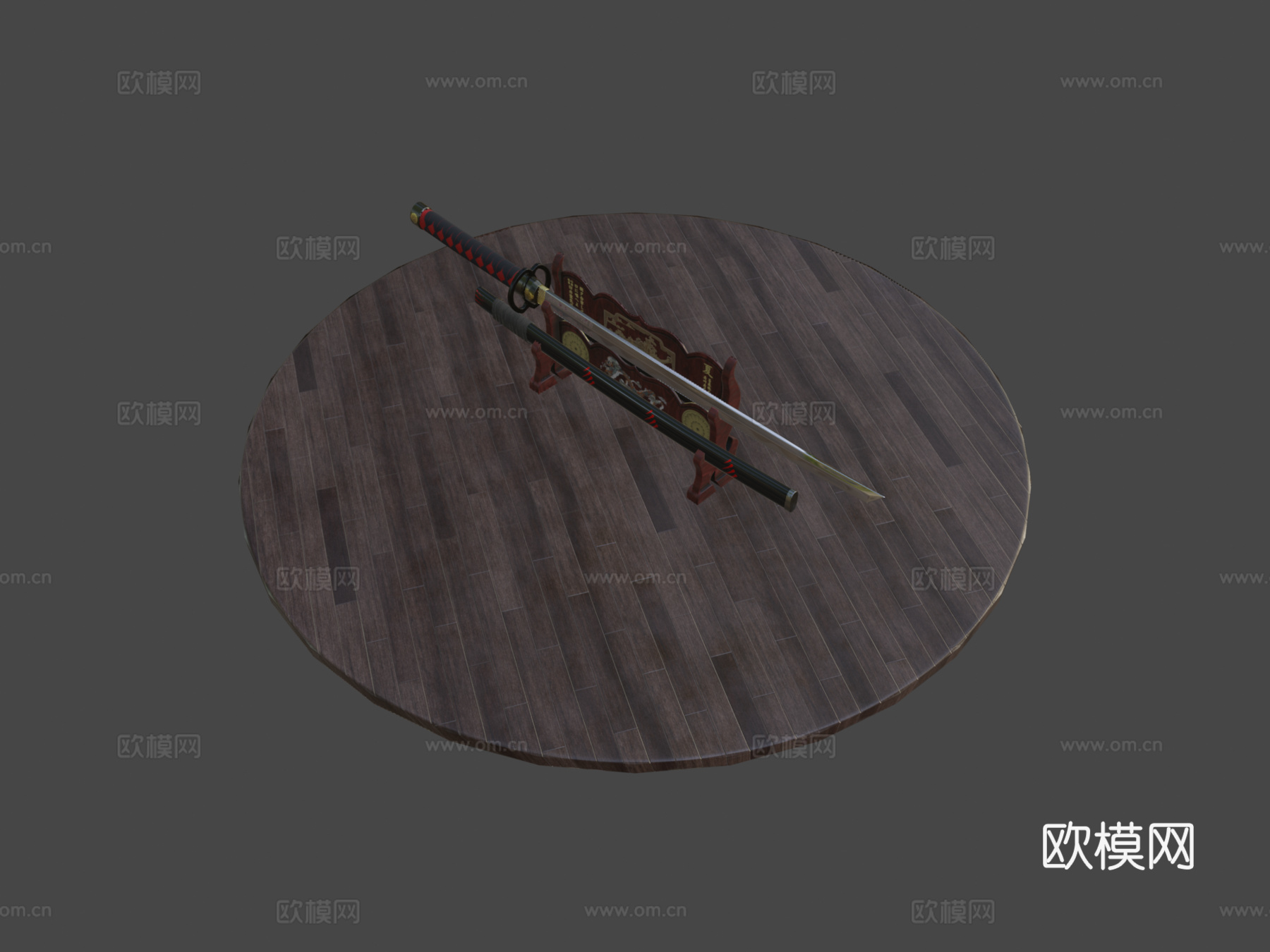 武士刀3d模型