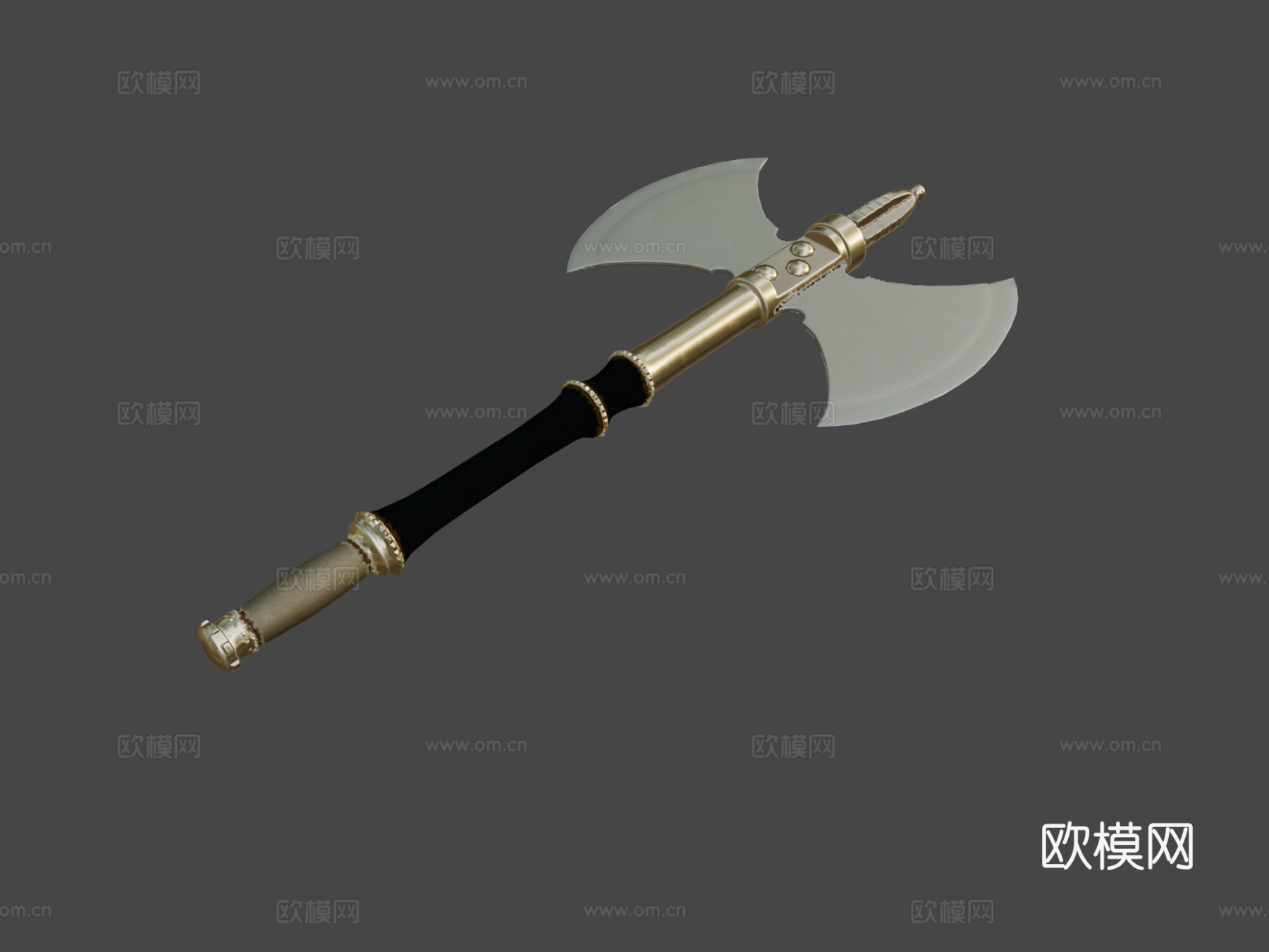 近战武器作业_战斧3d模型
