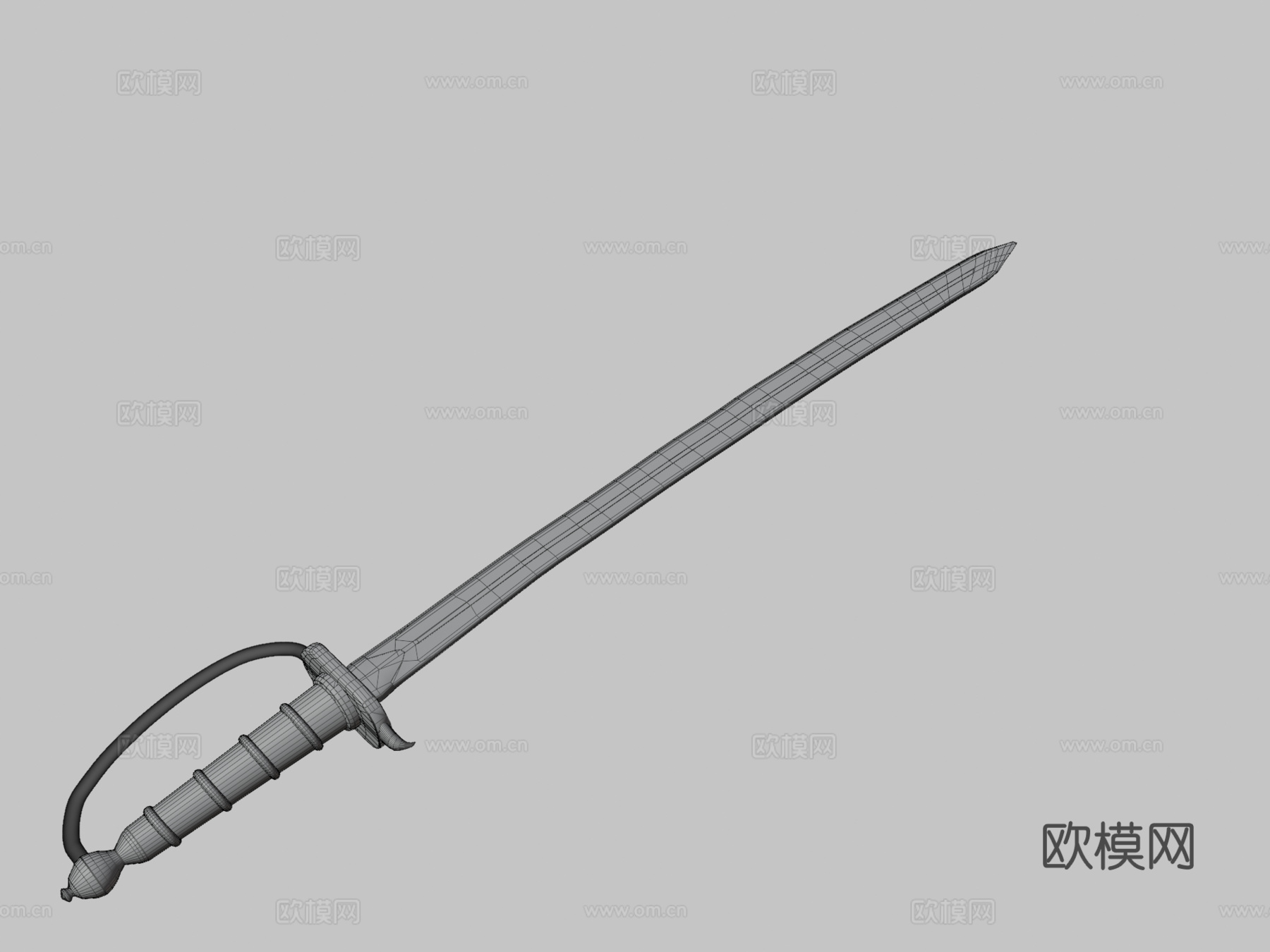 海盗弯刀3d模型