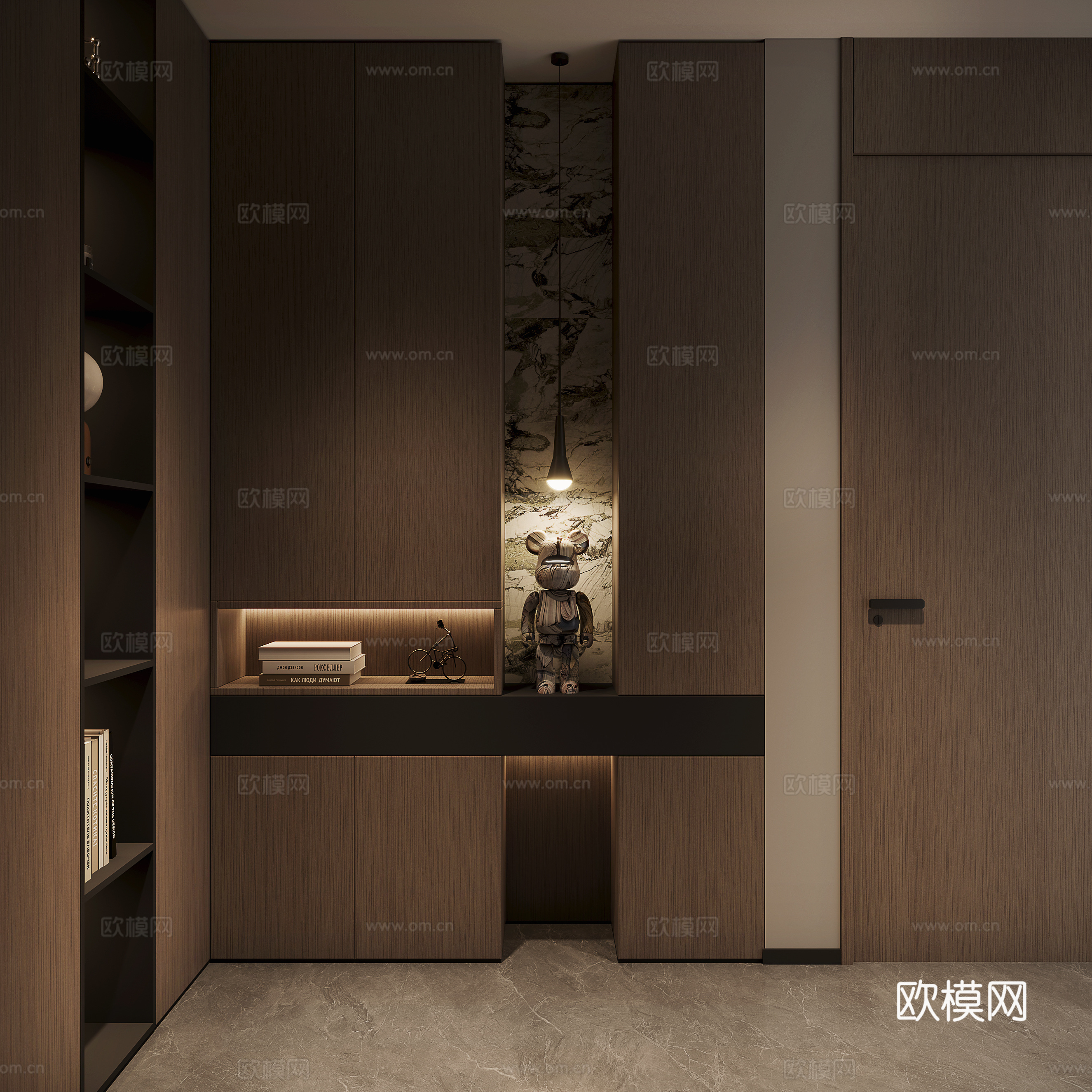 现代意式玄关3d模型