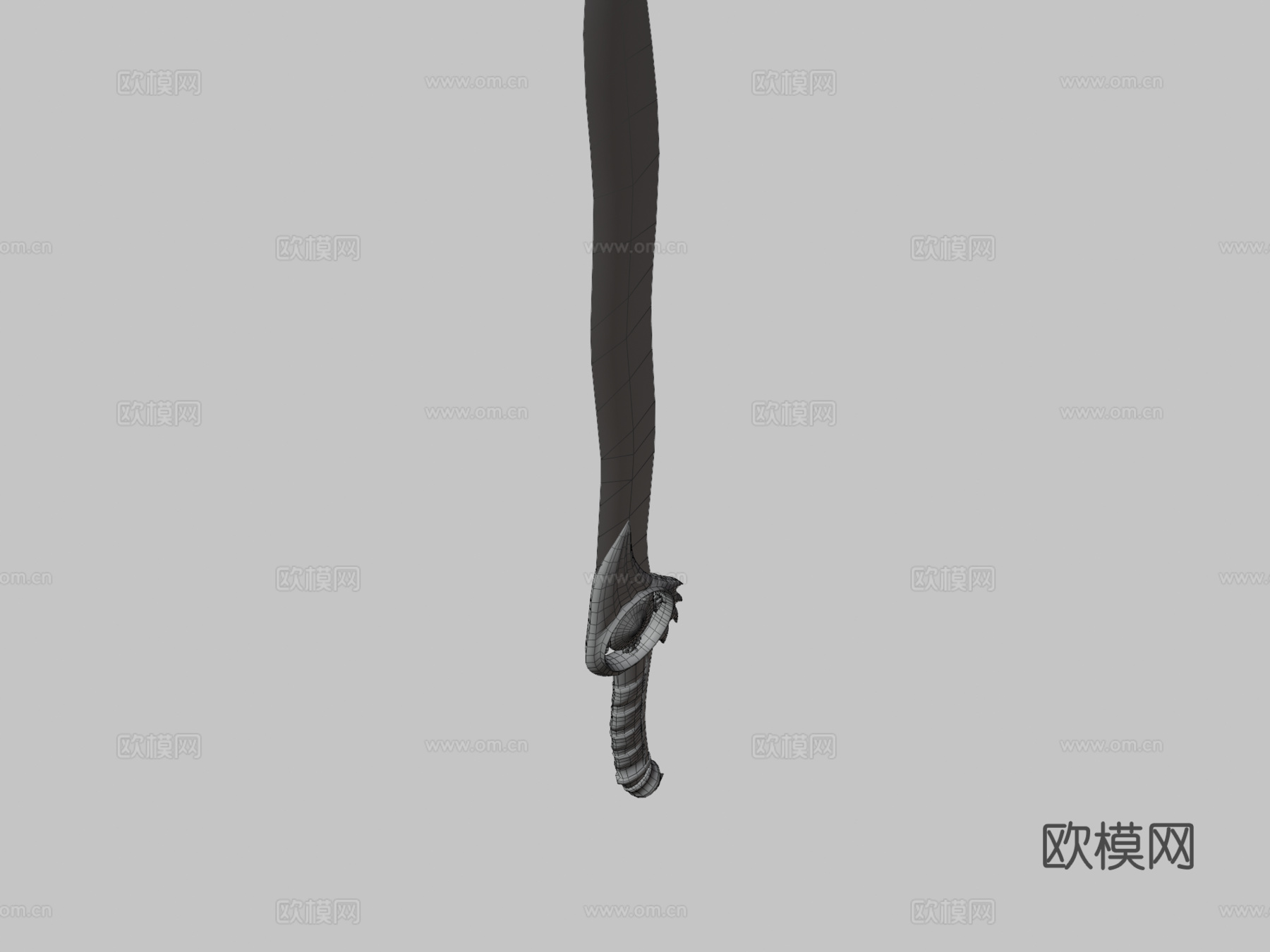 蛇之弦-血色-单手剑3d模型