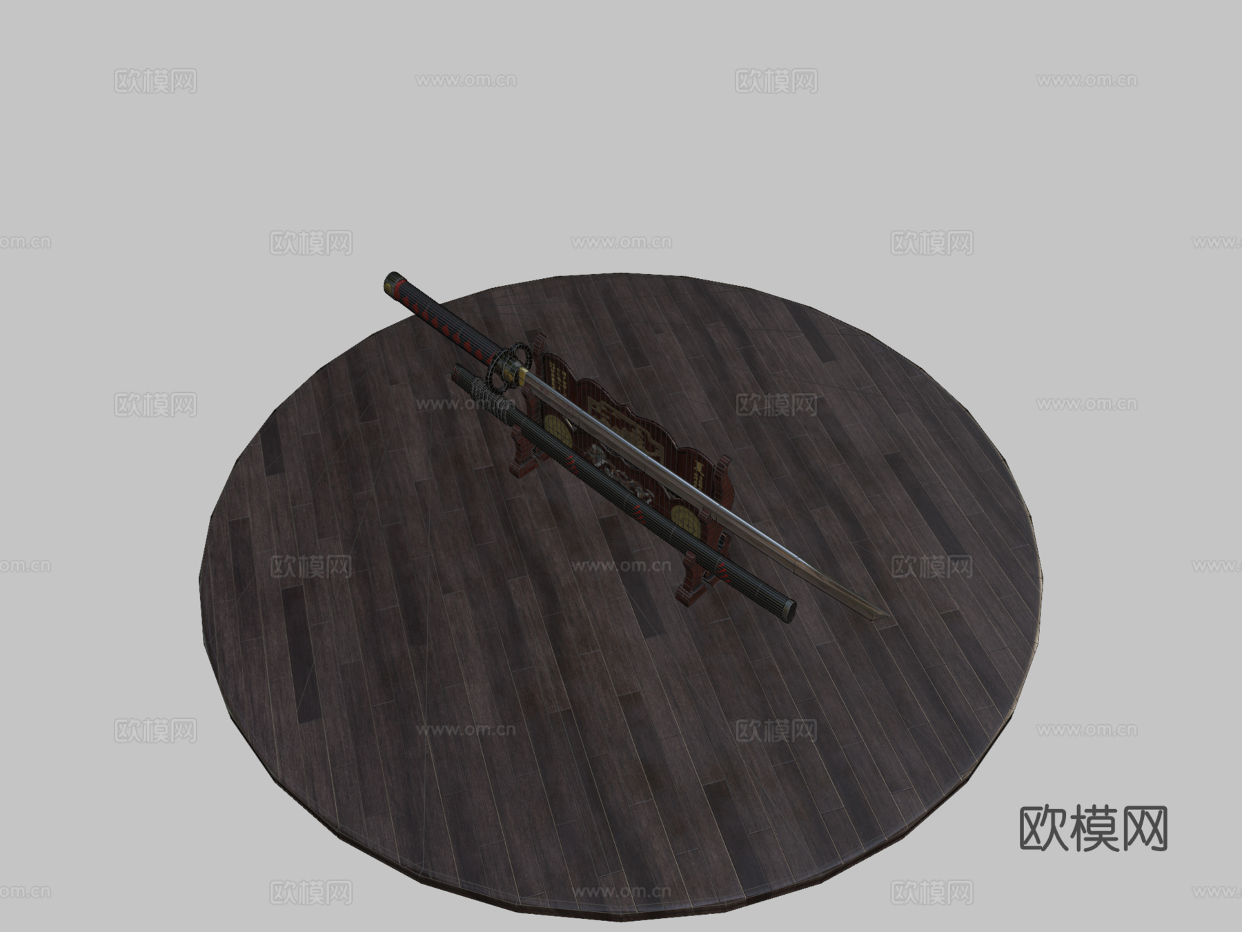 武士刀3d模型
