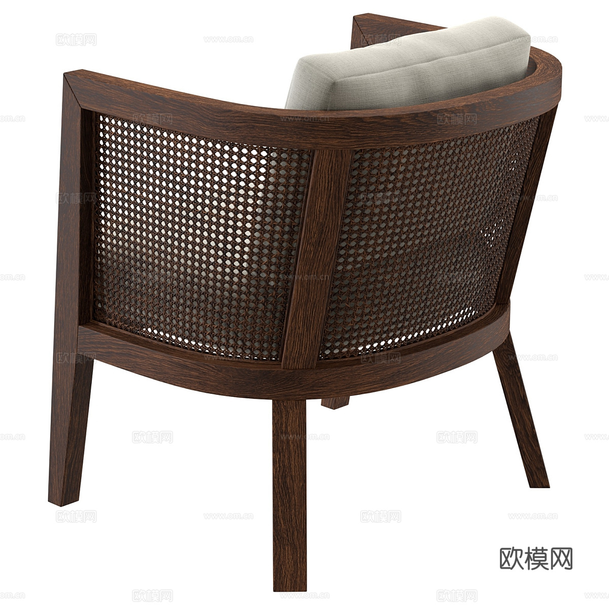 新中式藤椅 扶手椅3d模型