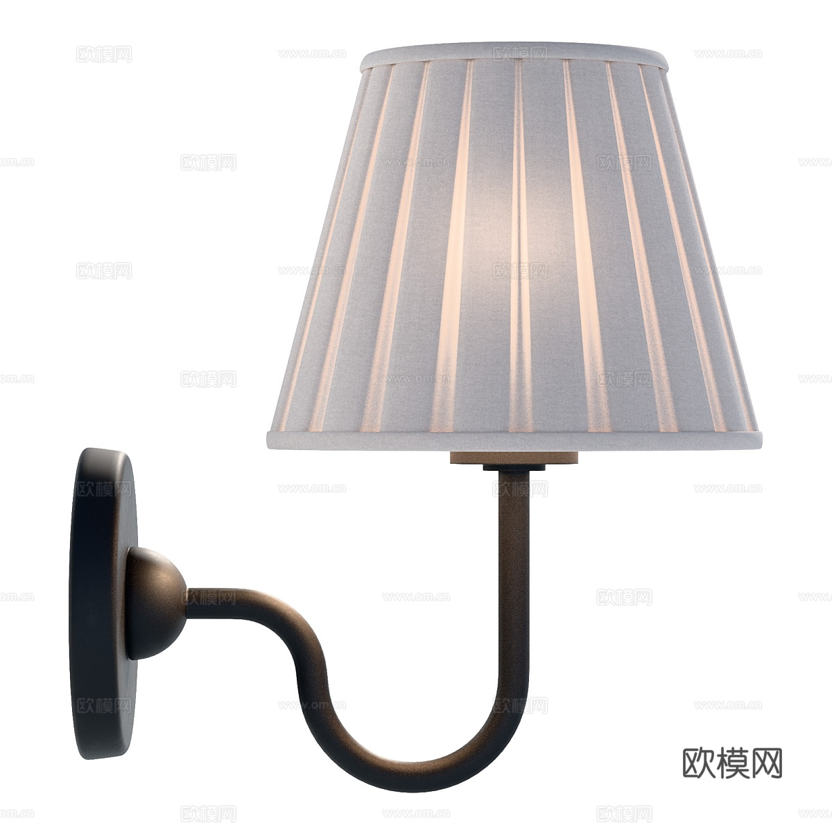 美式简约壁灯3d模型
