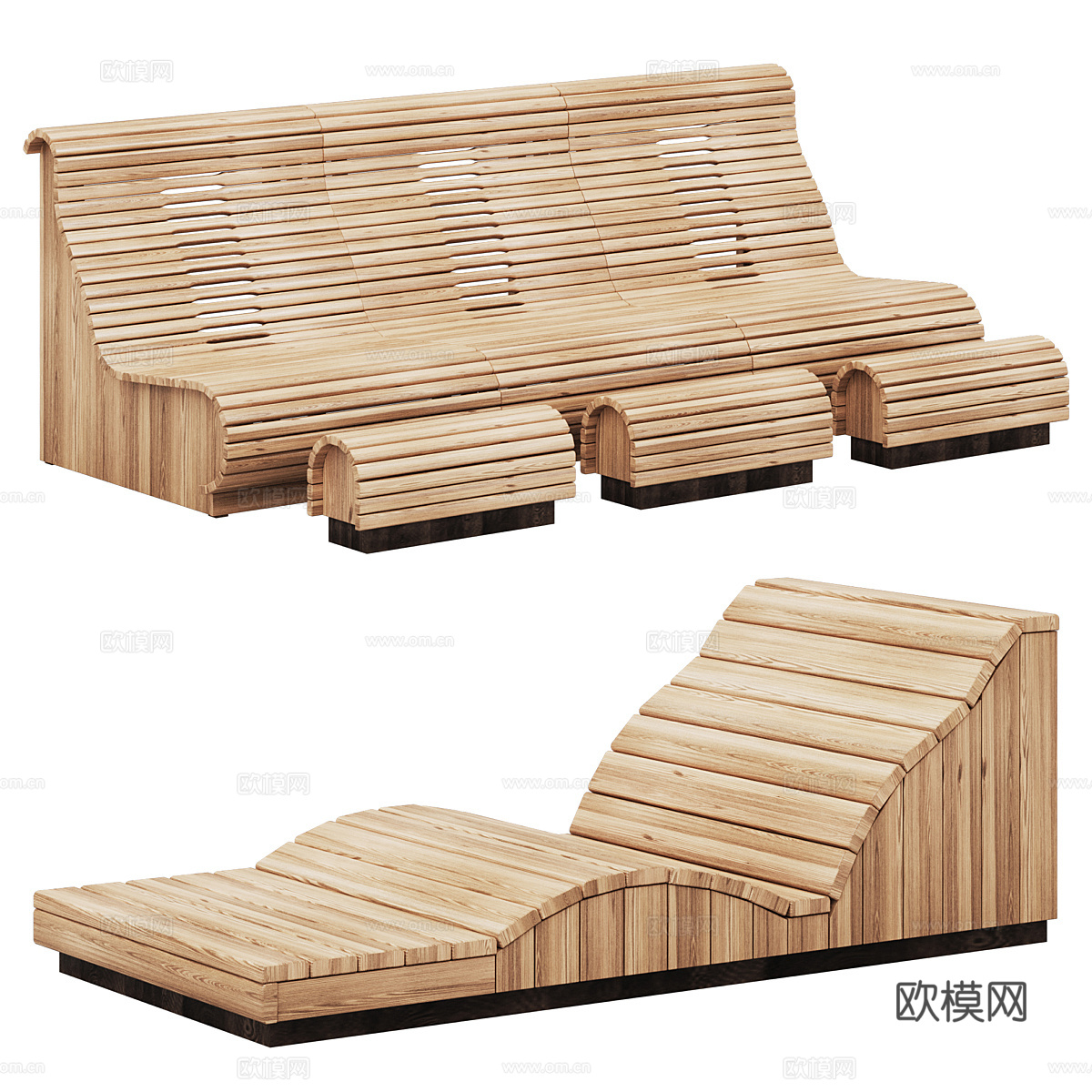 桑拿椅 躺椅3d模型