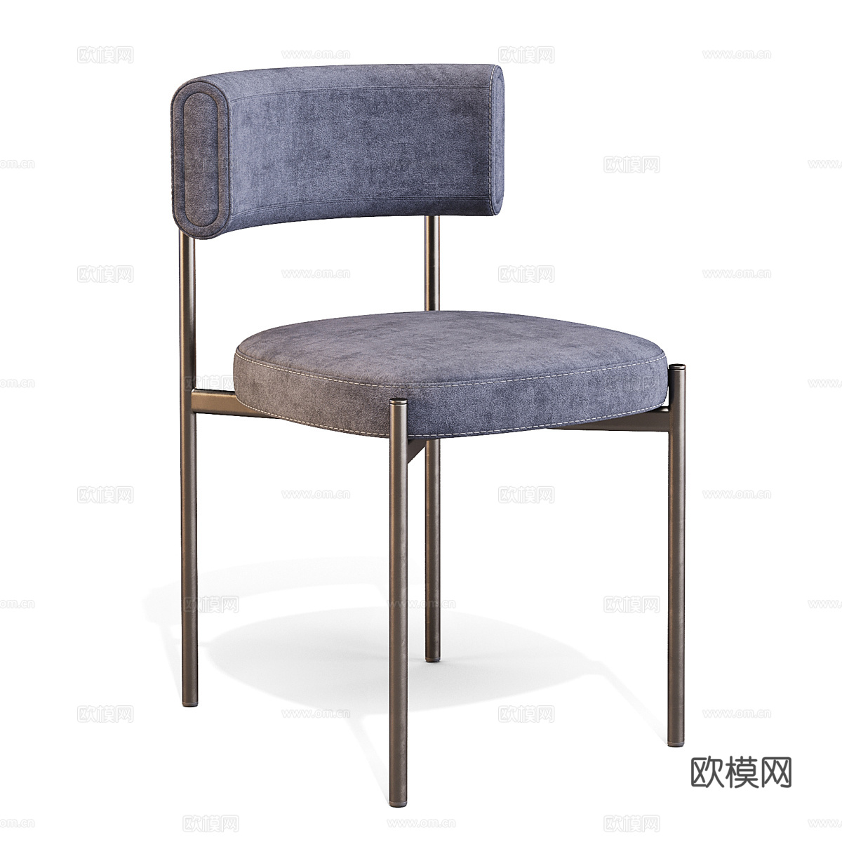 现代轻奢布艺单椅3d模型