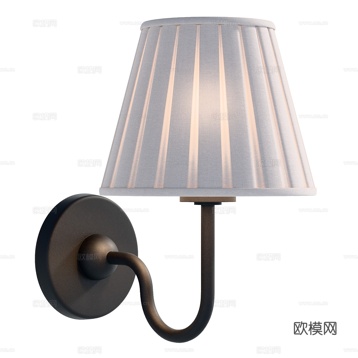 美式简约壁灯3d模型