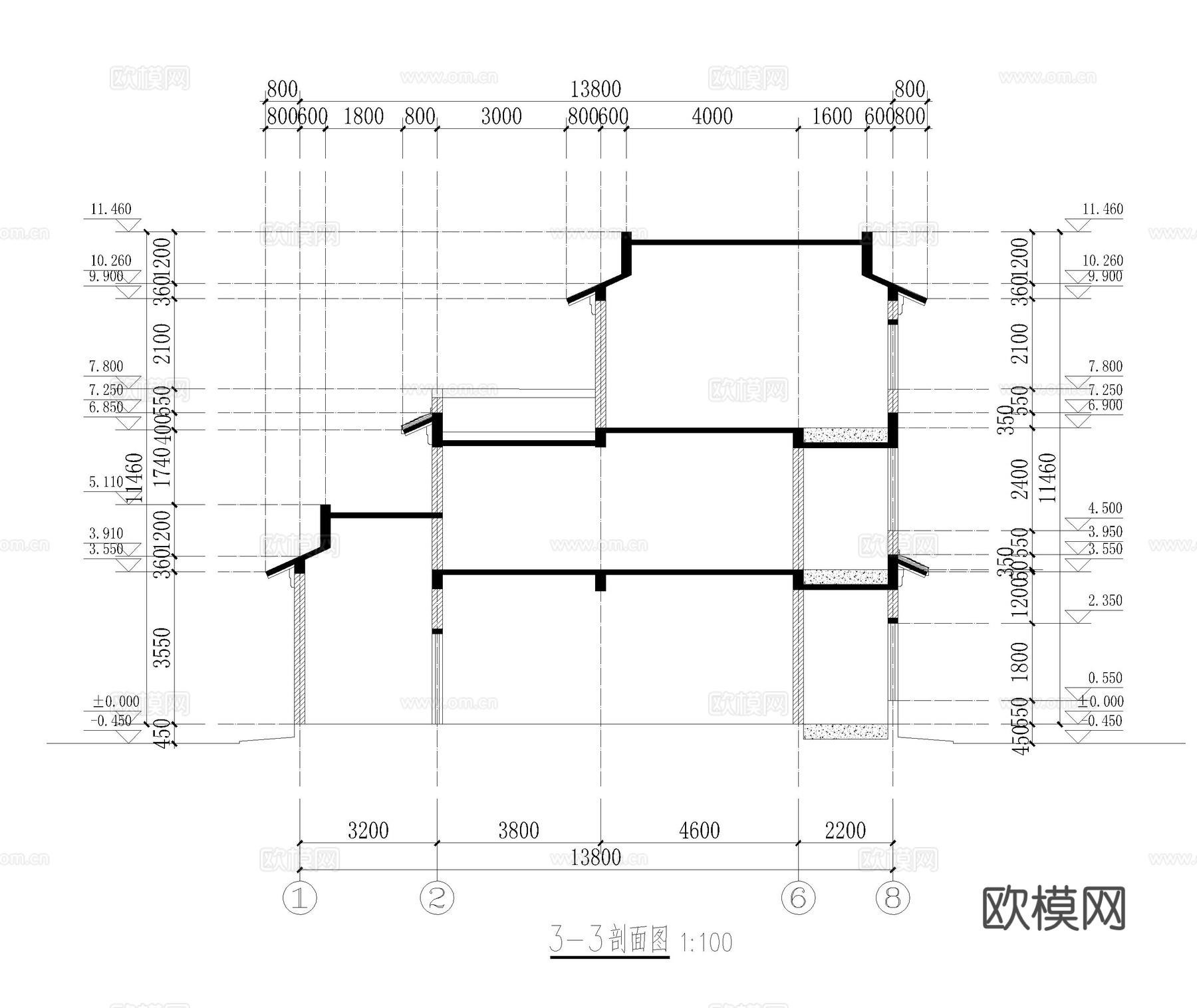 中式别墅 苏式合院 自建房 苏式建筑cad施工图