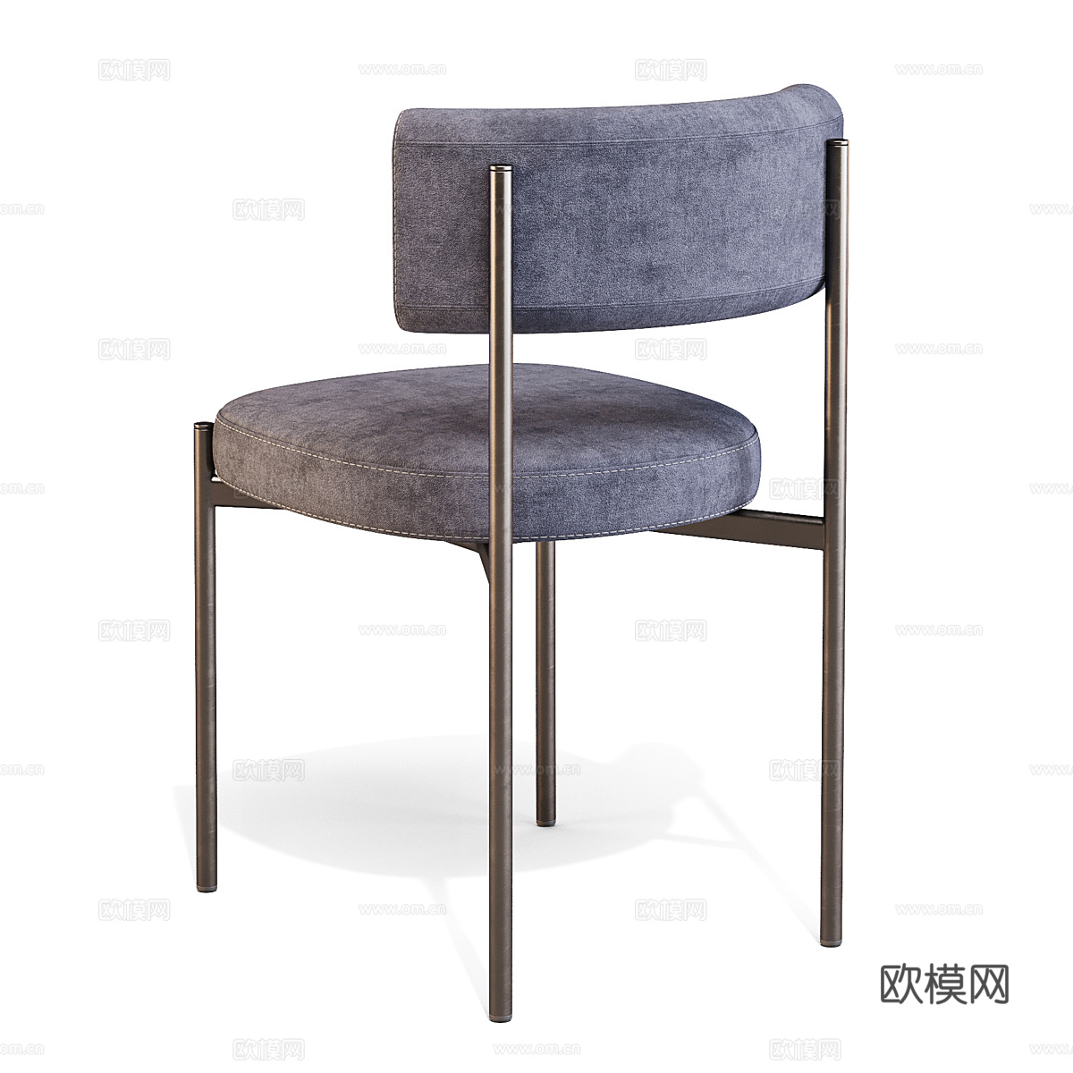 现代轻奢布艺单椅3d模型