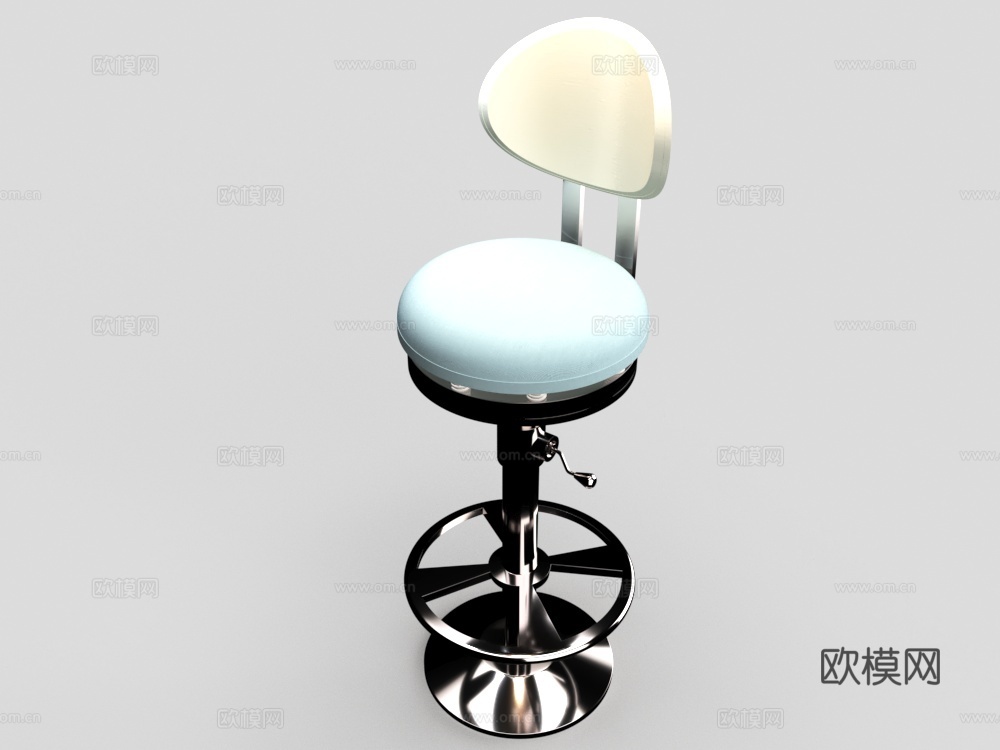 现代餐吧椅 理发椅3d模型