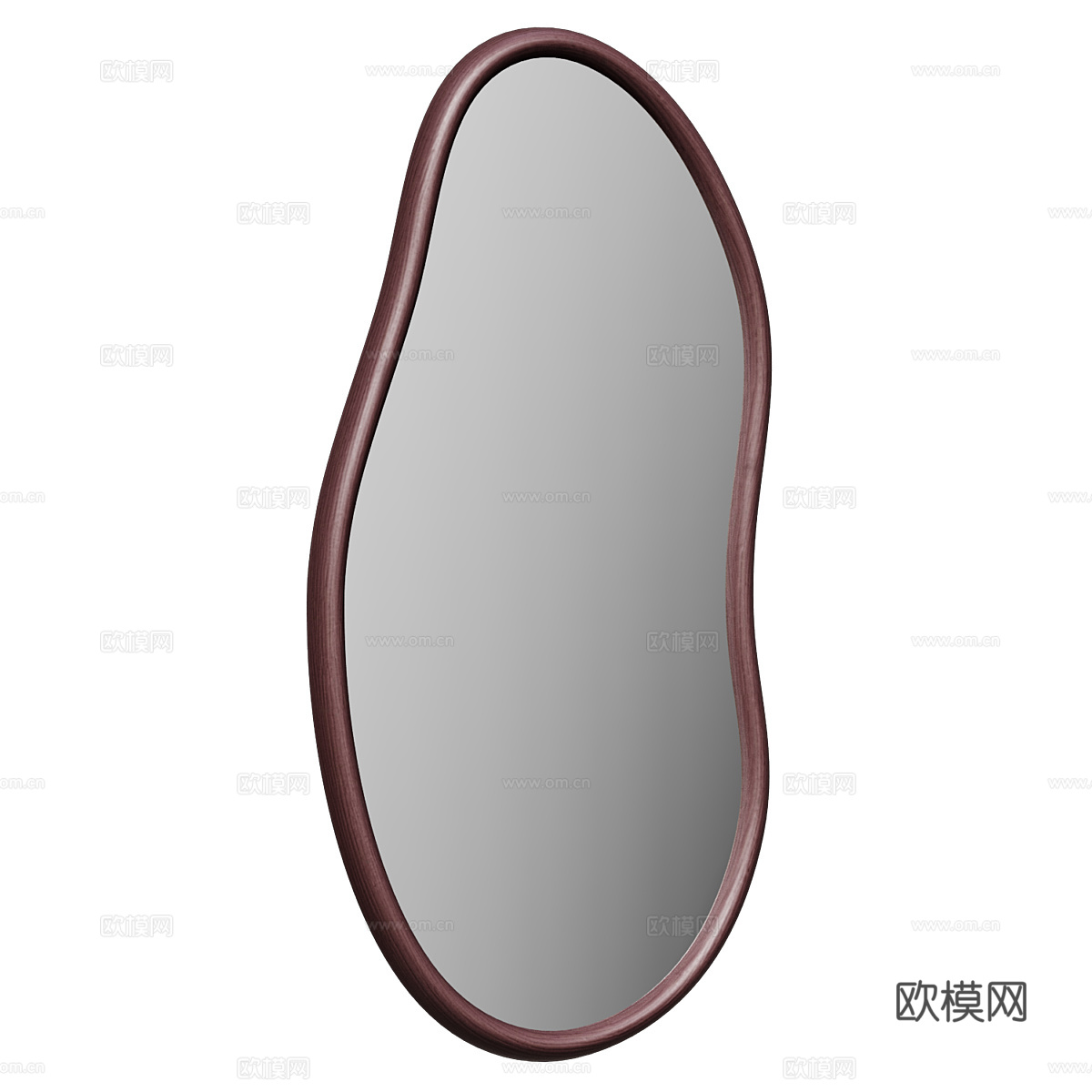 现代奶油风装饰镜子3d模型