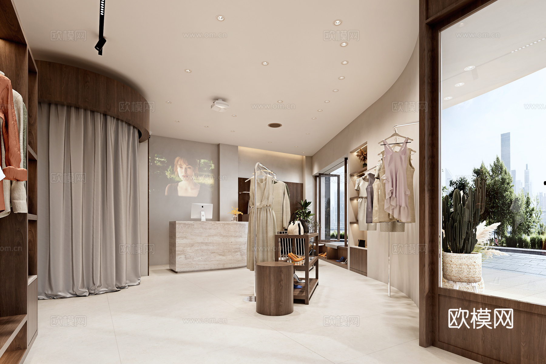 服装店 鞋店 前台3d模型