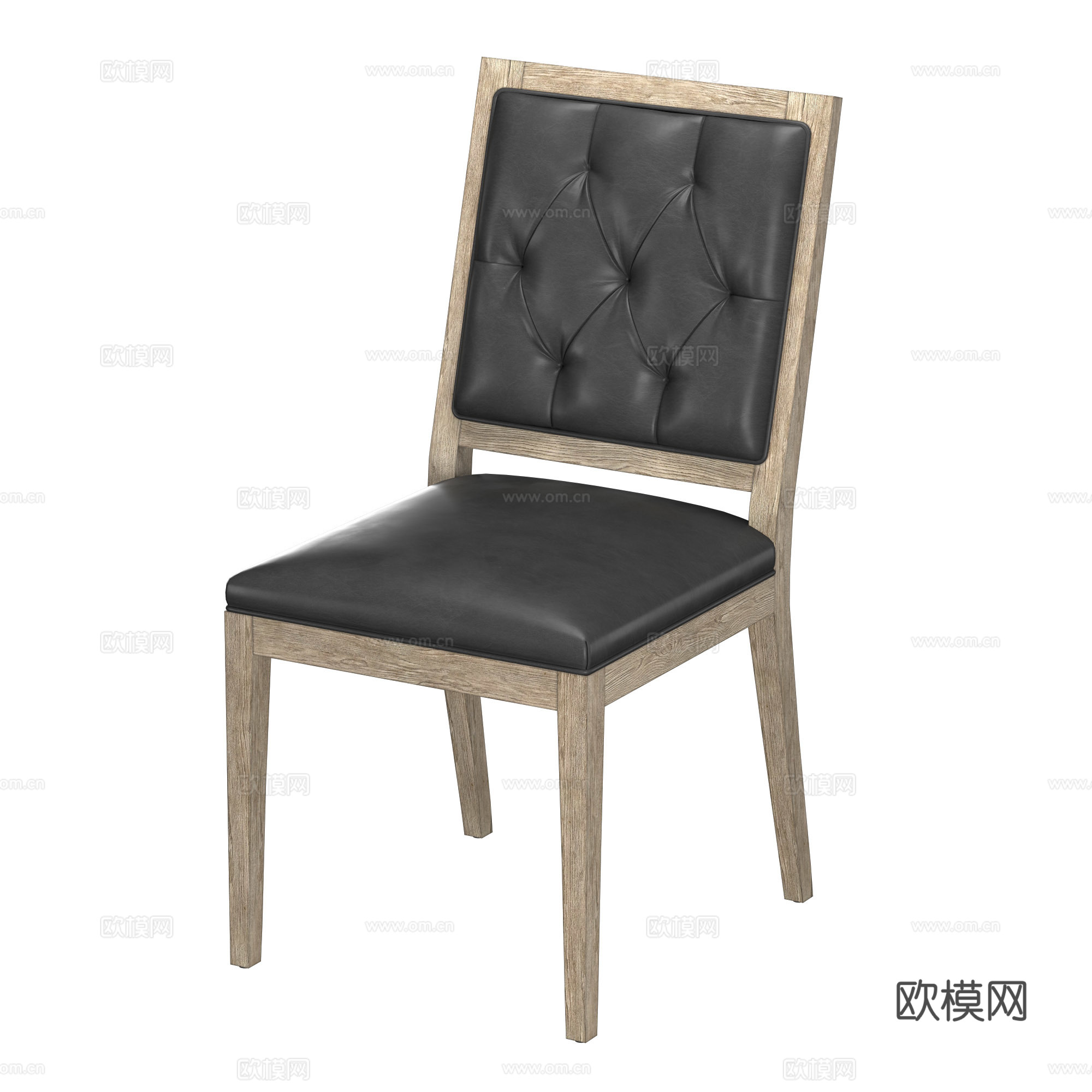 美式简约餐椅3d模型