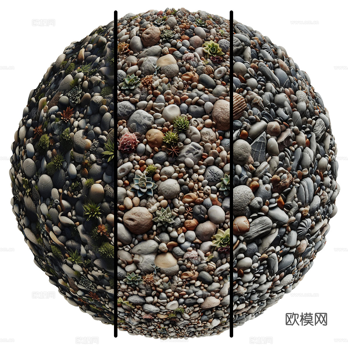 鹅卵石3d模型