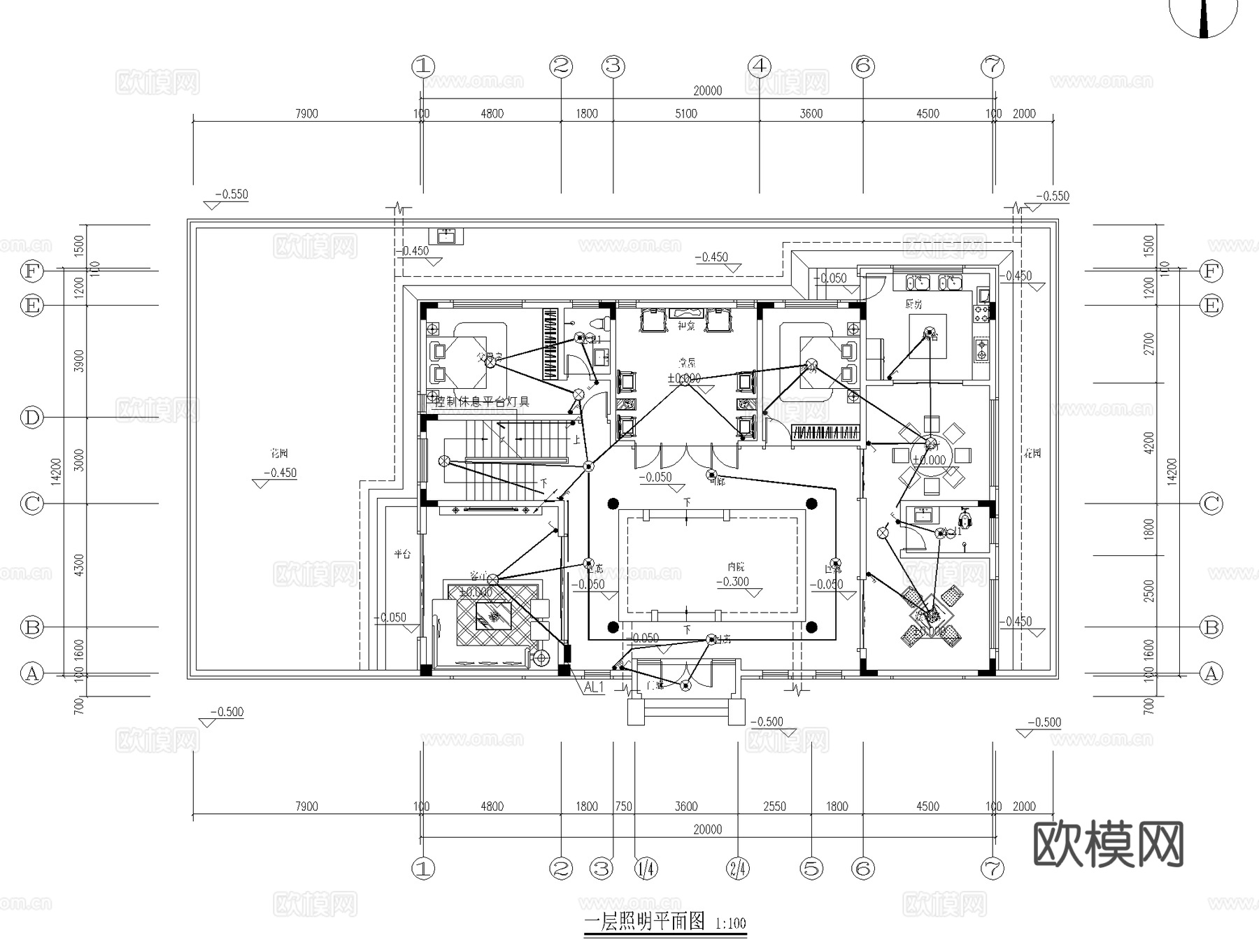 中式四合院 三合院 自建房 农村别墅 古建cad施工图