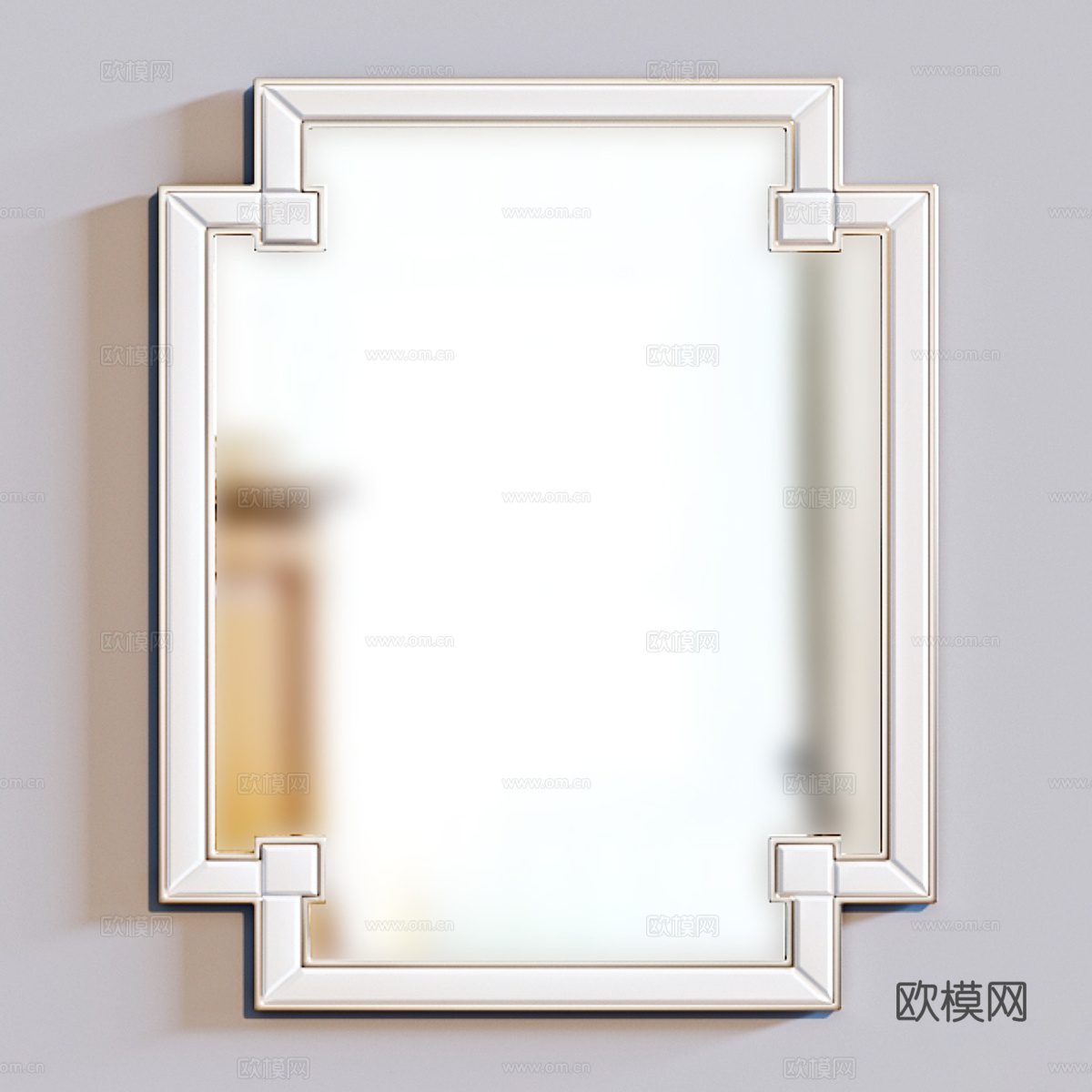 新中式轻奢装饰镜子3d模型