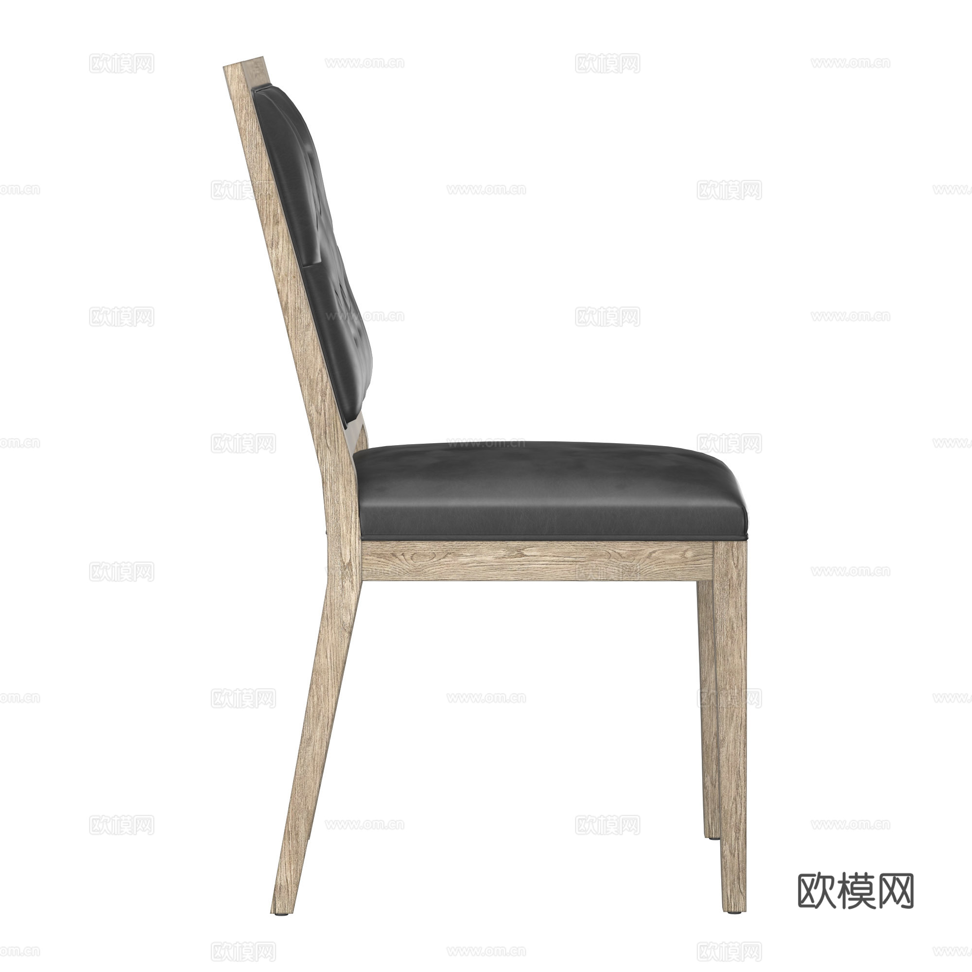 美式简约餐椅3d模型