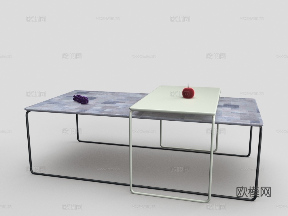 轻奢茶几 茶几组合3d模型