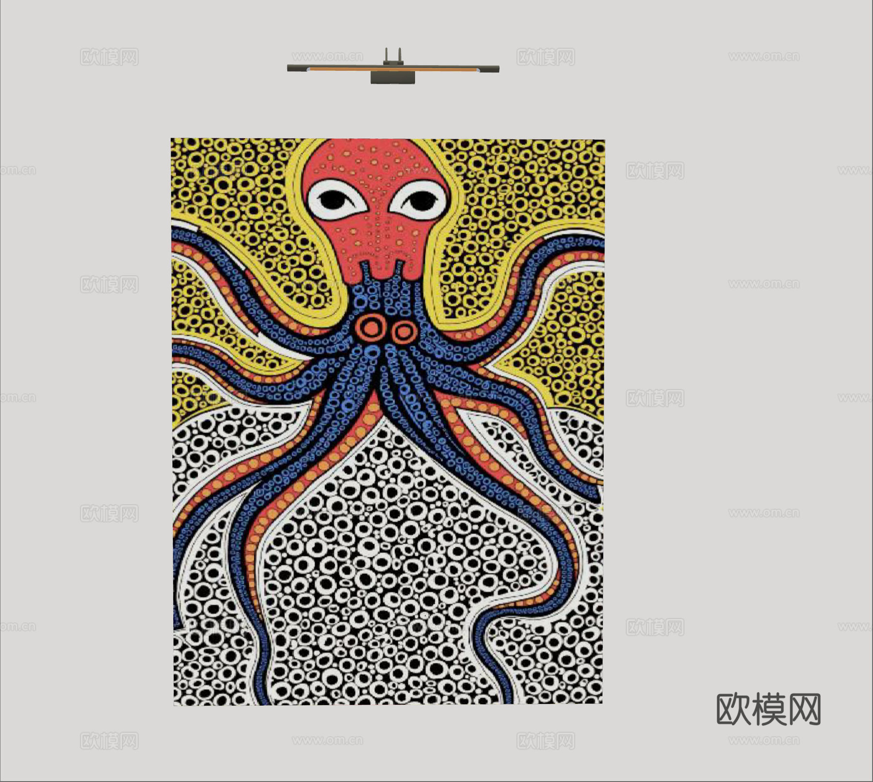 现代极简挂画 侘寂中古风挂画 奶油风装饰画 意式挂画 黑白灰su模型