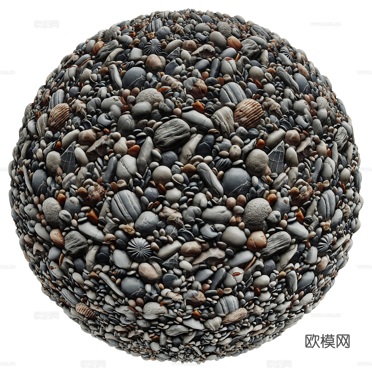 鹅卵石3d模型