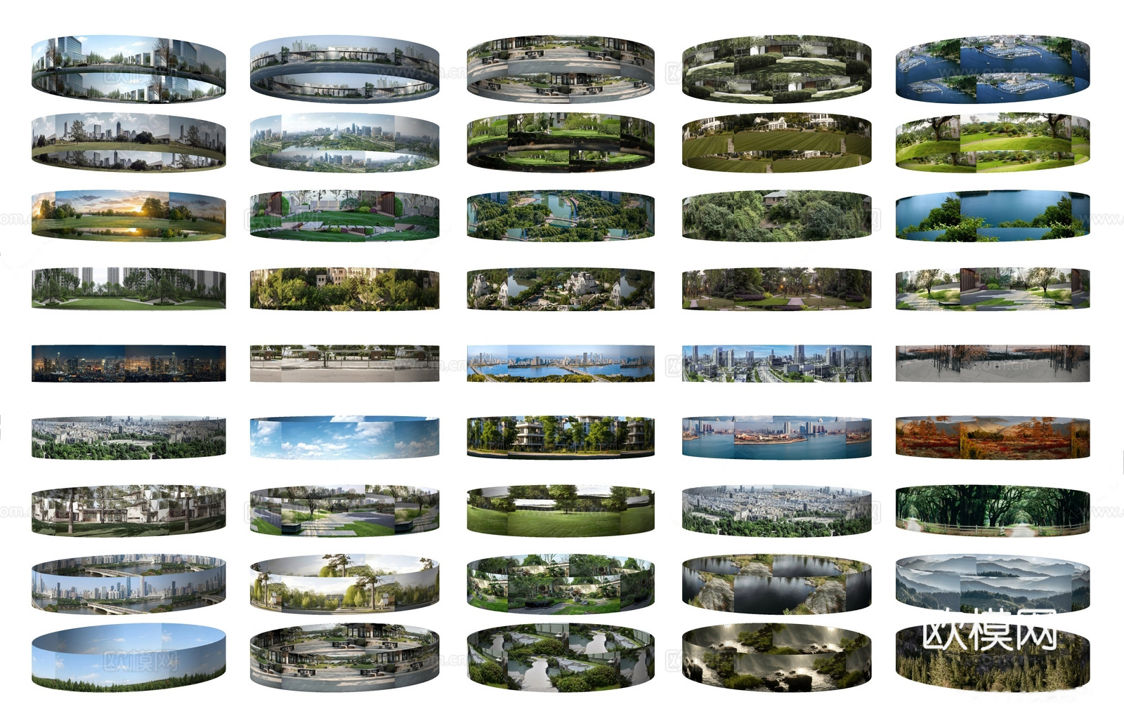 现代其他景观小品 环绕背景 户外外景 城市背景 背景3d模型