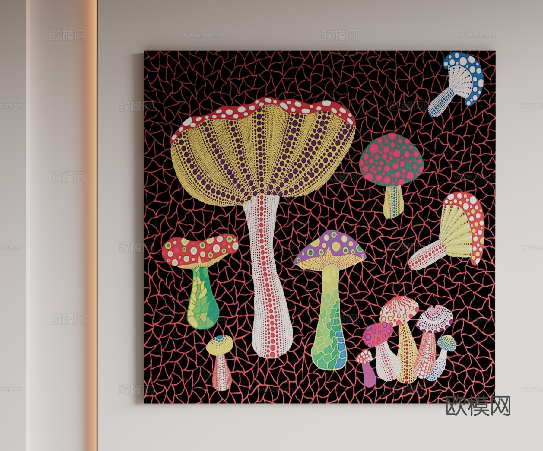 现代极简挂画 侘寂中古风挂画 奶油风装饰画 意式挂画 黑白灰3d模型