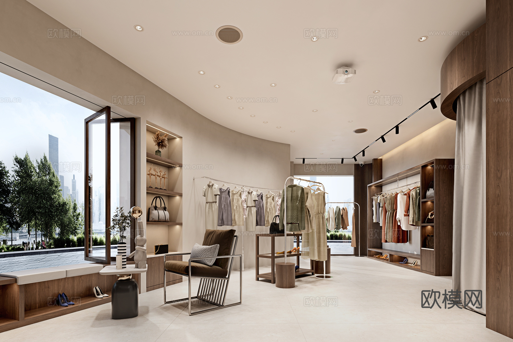 服装店 鞋店 前台3d模型