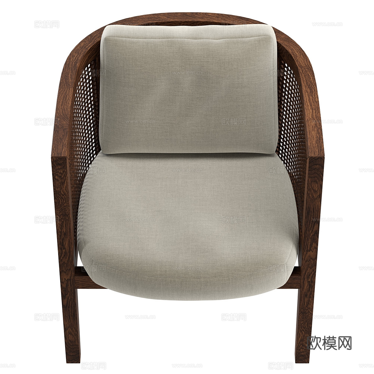 新中式藤椅 扶手椅3d模型