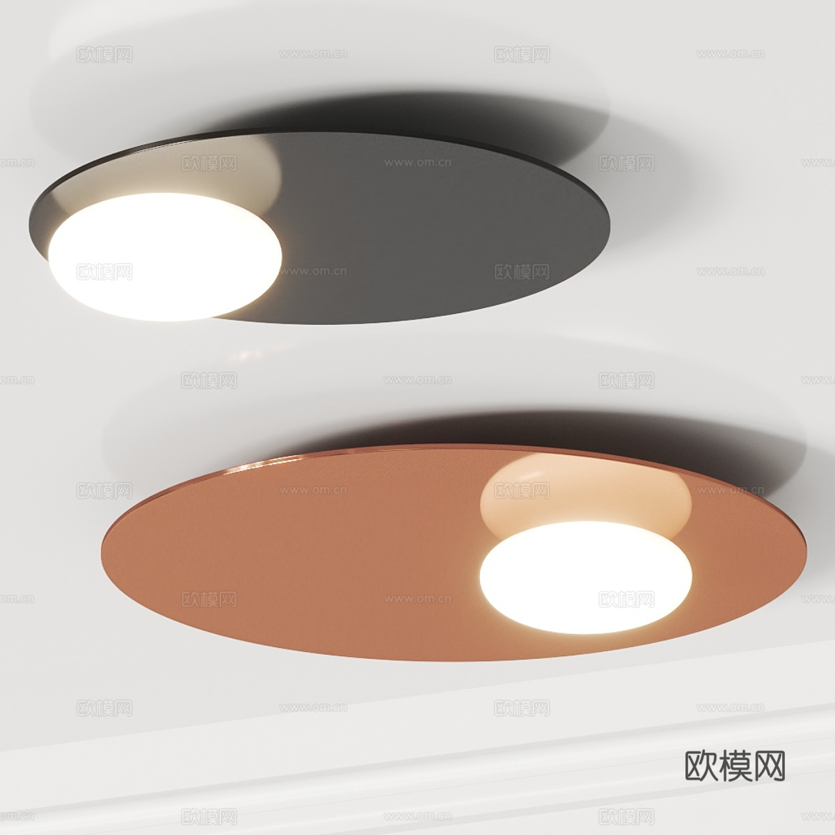 现代轻奢吸顶灯3d模型
