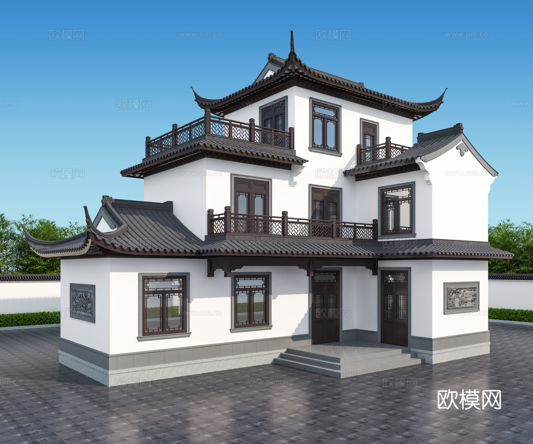中式别墅 苏式合院 自建房 苏式建筑cad施工图