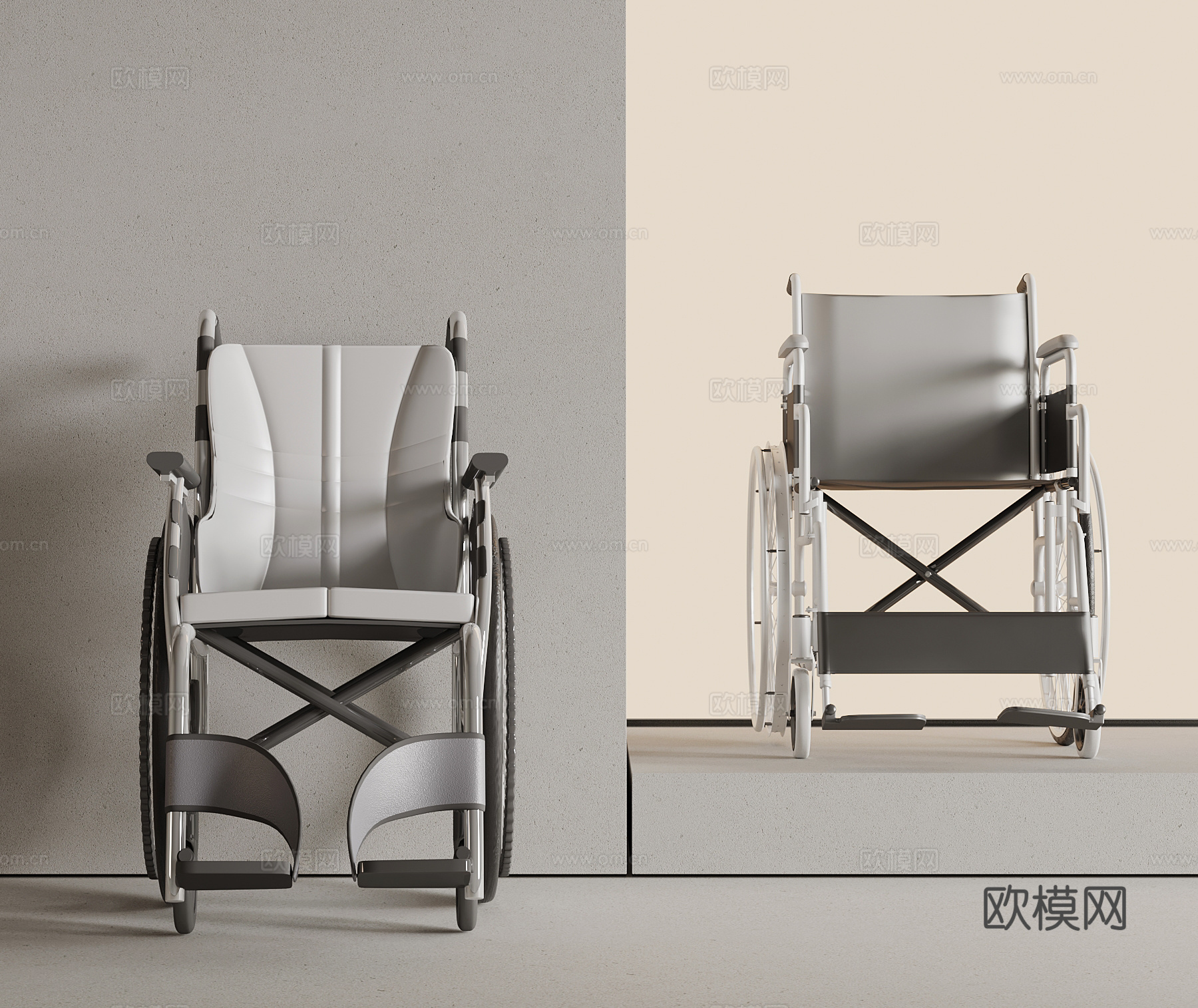 医疗器材 现代轮椅3d模型