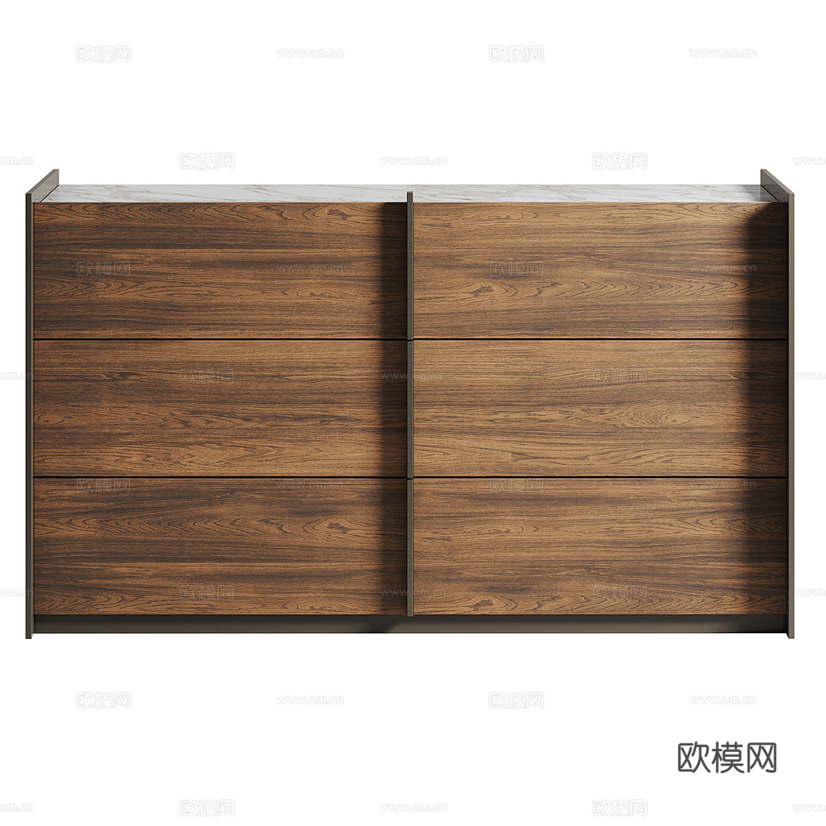 现代意式实木储物柜3d模型