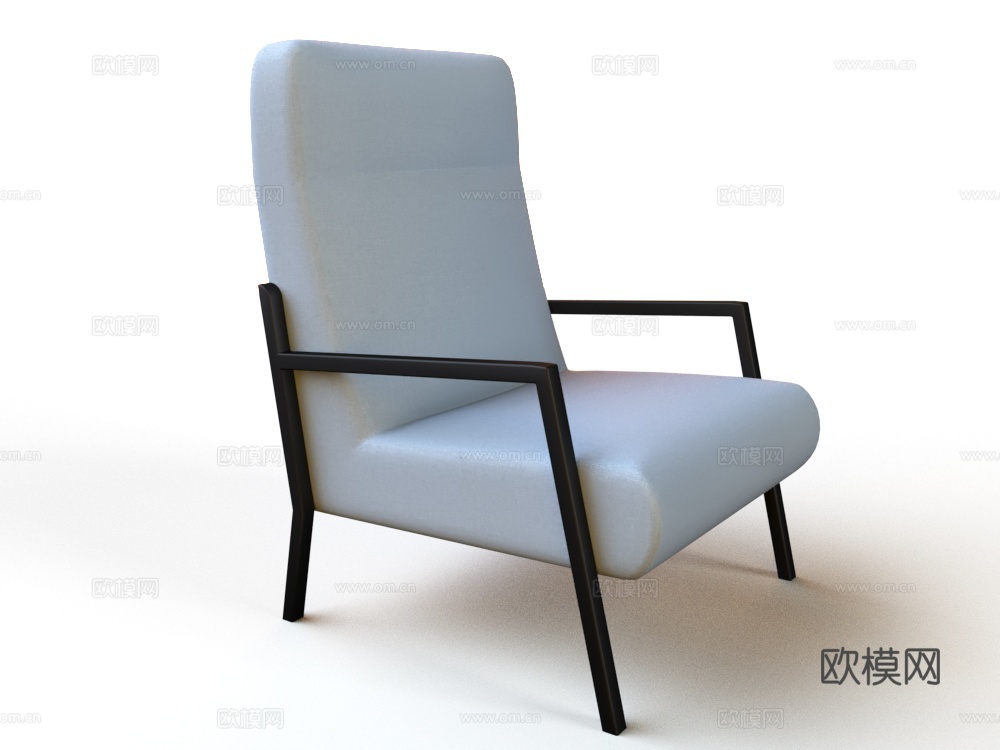 简欧 休闲椅 休闲单人沙发椅3d模型