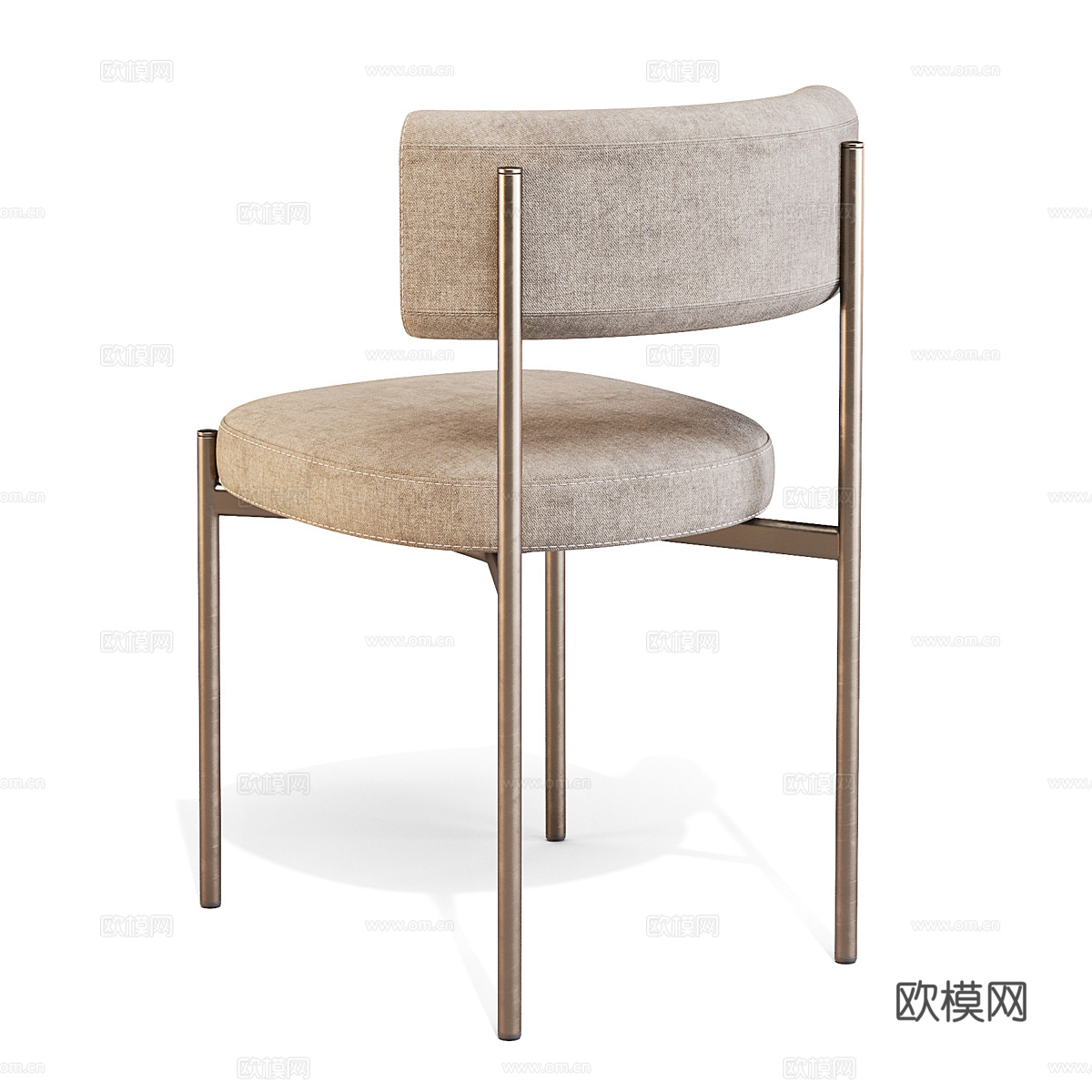 现代轻奢布艺单椅3d模型