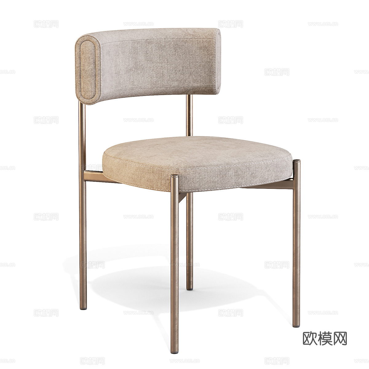 现代轻奢布艺单椅3d模型