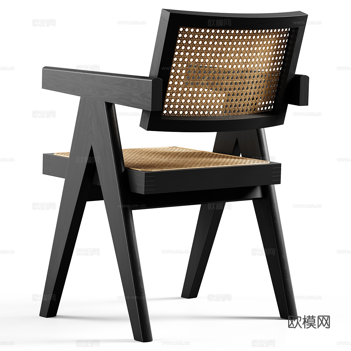 新中式侘寂餐椅3d模型