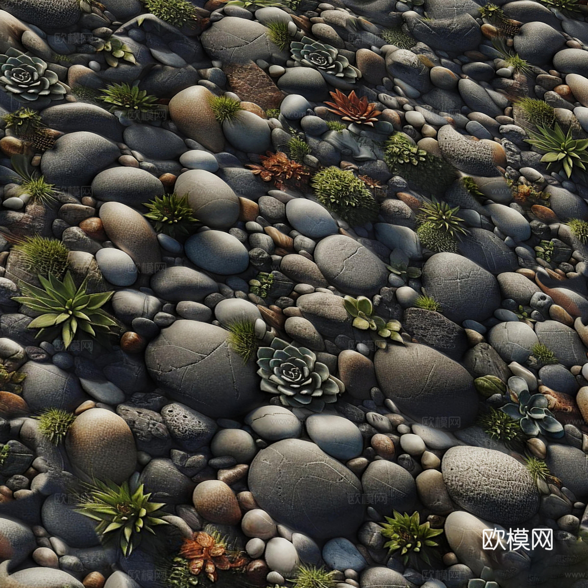 鹅卵石3d模型