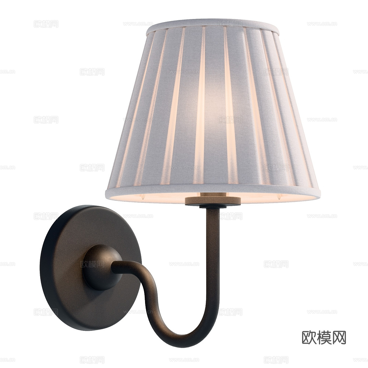 美式简约壁灯3d模型