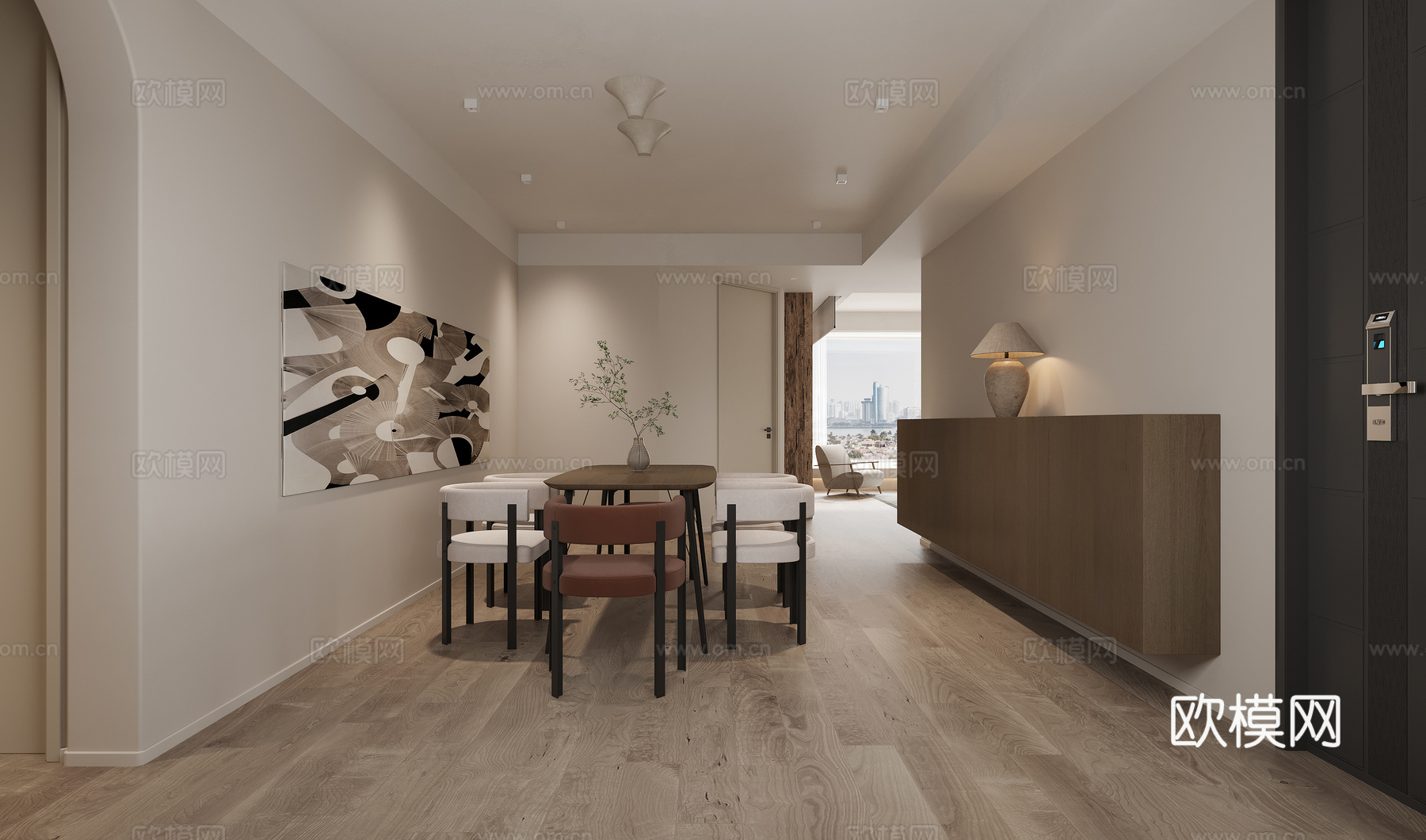 诧寂风客餐厅3d模型