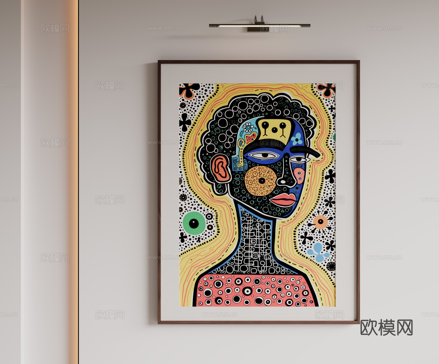 现代极简挂画 侘寂中古风挂画 奶油风装饰画 意式挂画 黑白灰su模型