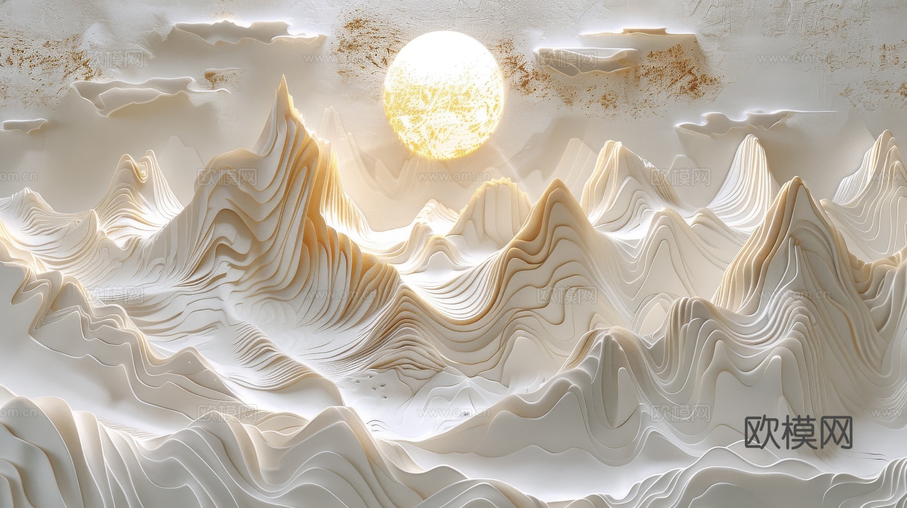 新中式山水国风背景