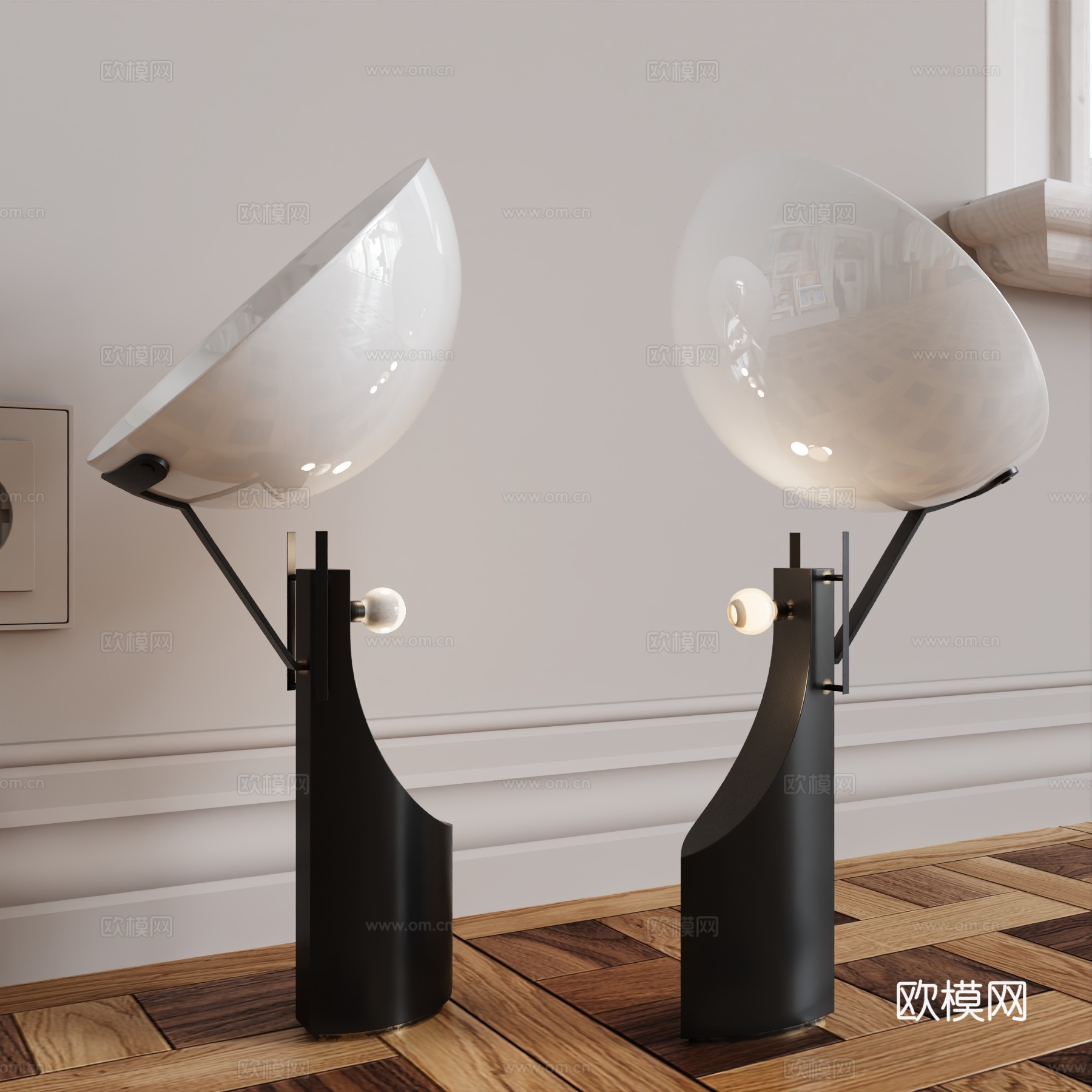 现代台灯 桌面装饰灯 落地灯3d模型