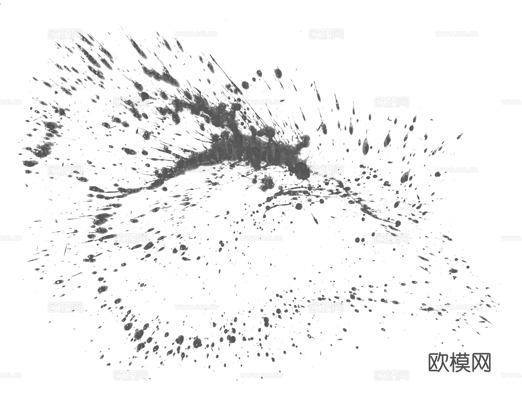 飞溅弧形水迹污垢 黑白凹凸下载