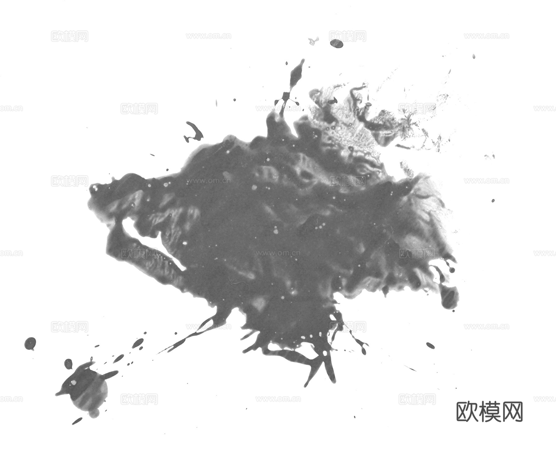 飞溅墨迹污垢 黑白凹凸下载