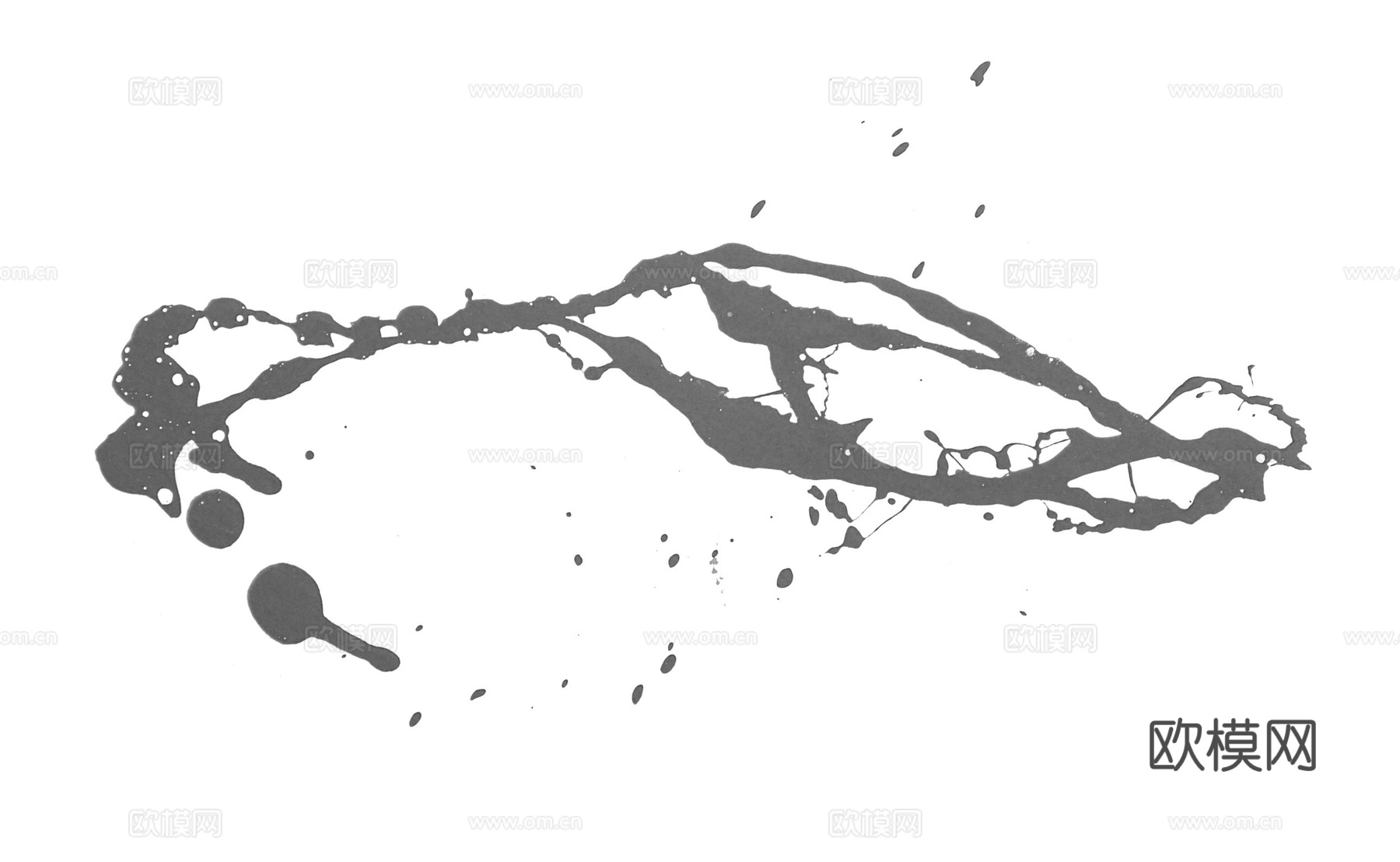 黑白凹凸 飞溅多条水迹污垢