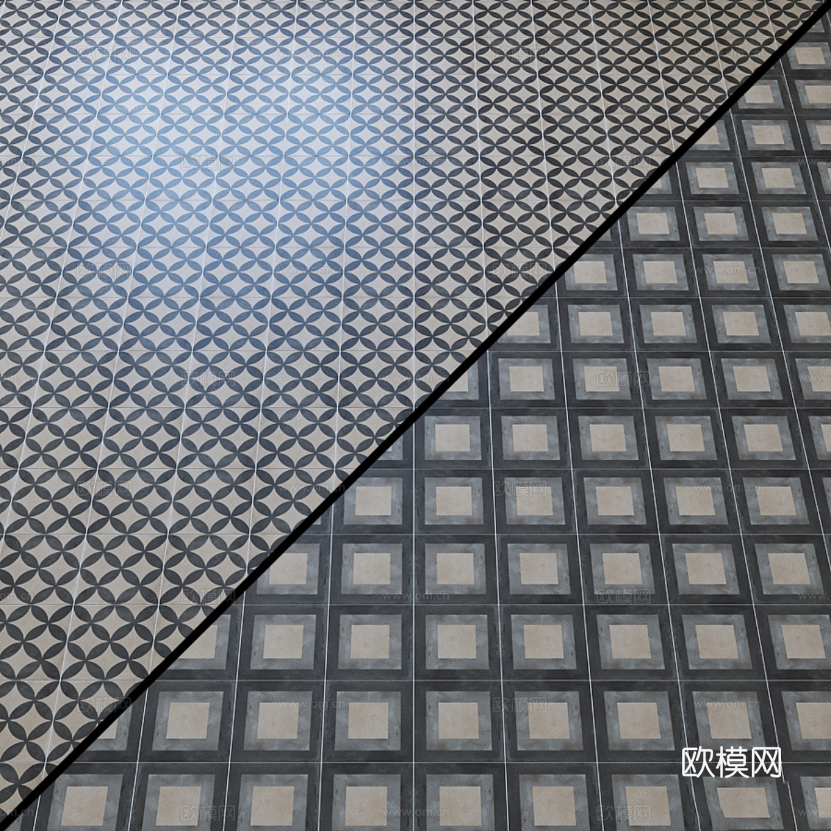 瓷砖 花砖 仿古砖3d模型