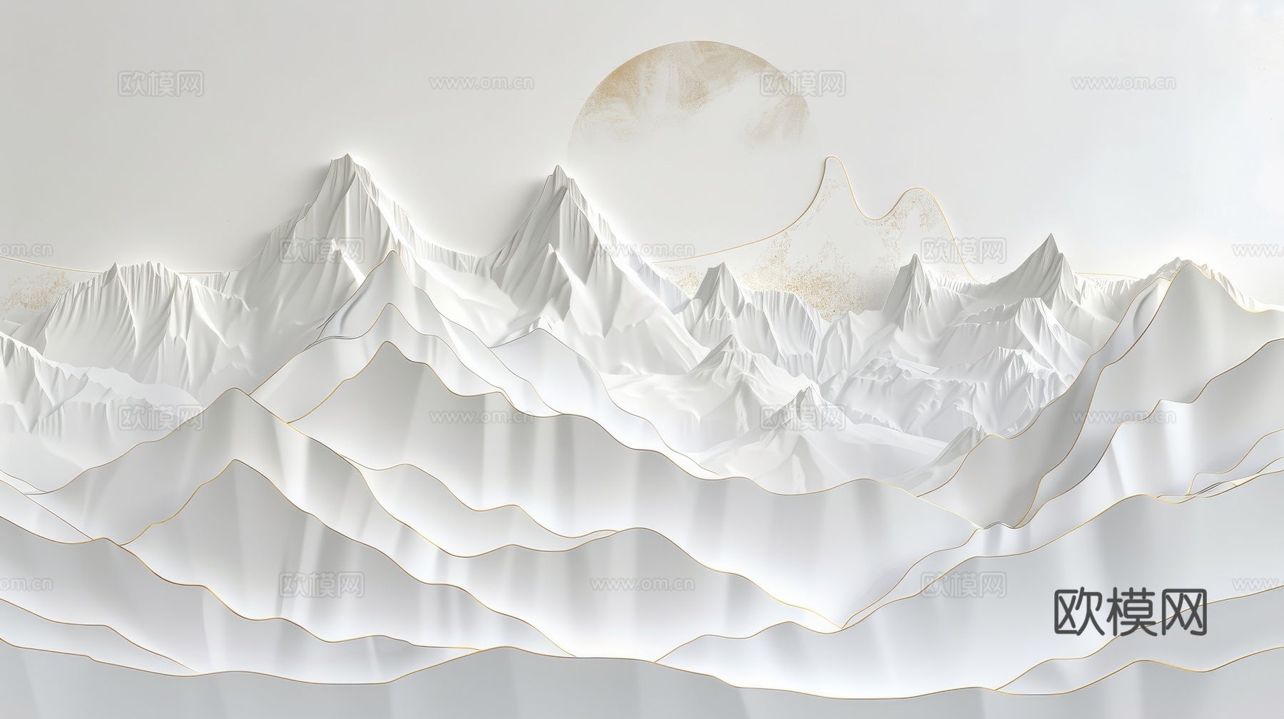 新中式山水国风背景