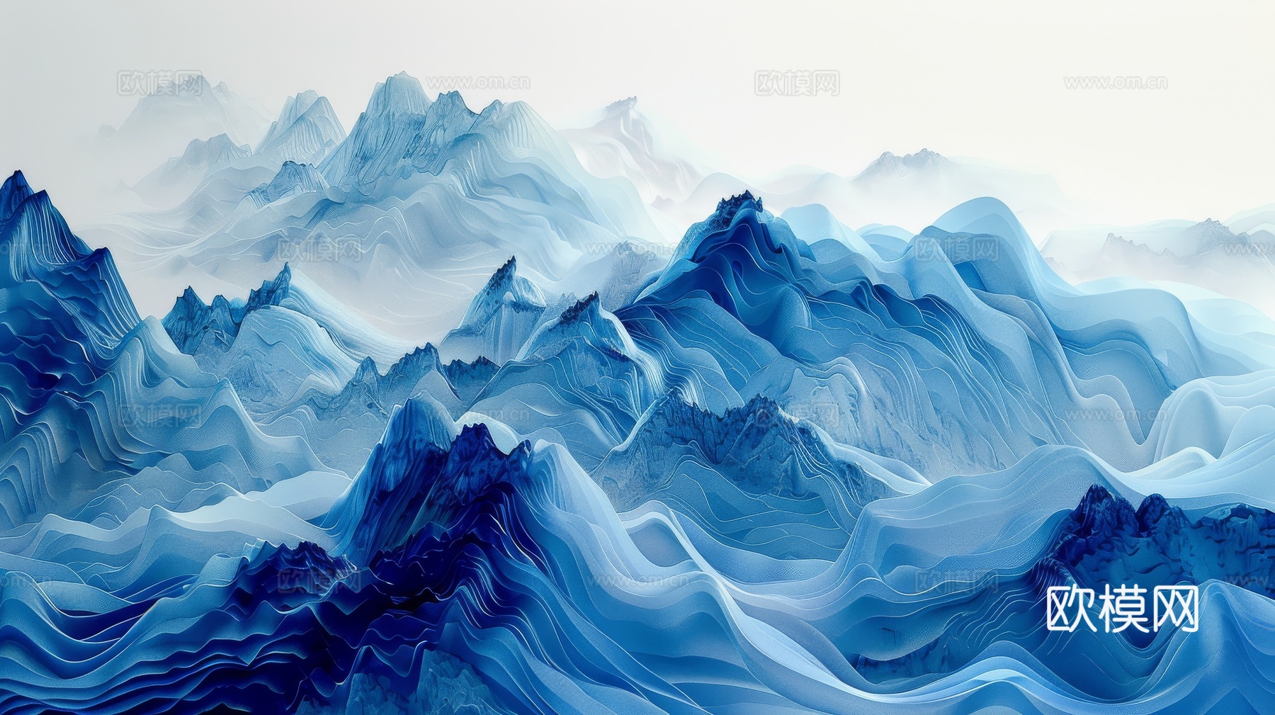 新中式山水国风背景